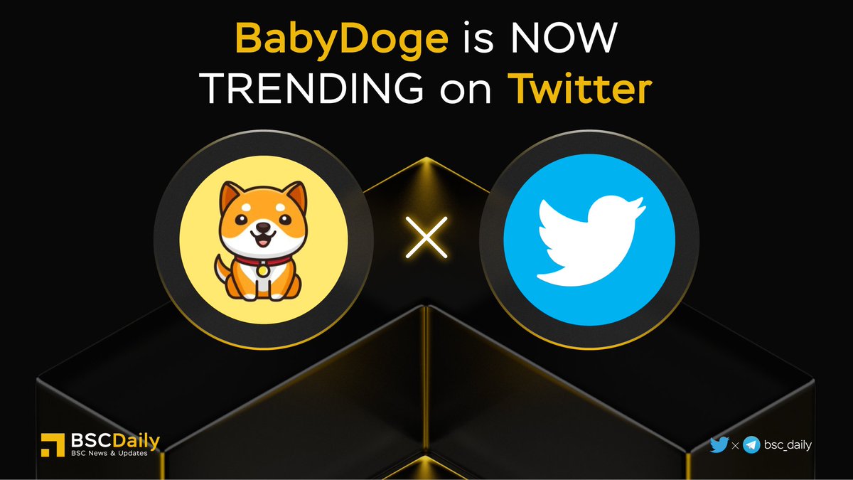 bsc_daily's tweet photo. 🎉 @babydoge is NOW TRENDING on @Twitter 🔥

#BABYDOGE - a deflationary token designed to become more scarce over time🚀

Users can now Swap, Farm and Earn on https://t.co/MqUayMrkhl 😍

More details👇

#BNB #BSC #WEB# #DEFI #NFT https://t.co/pW6sTZJHXd