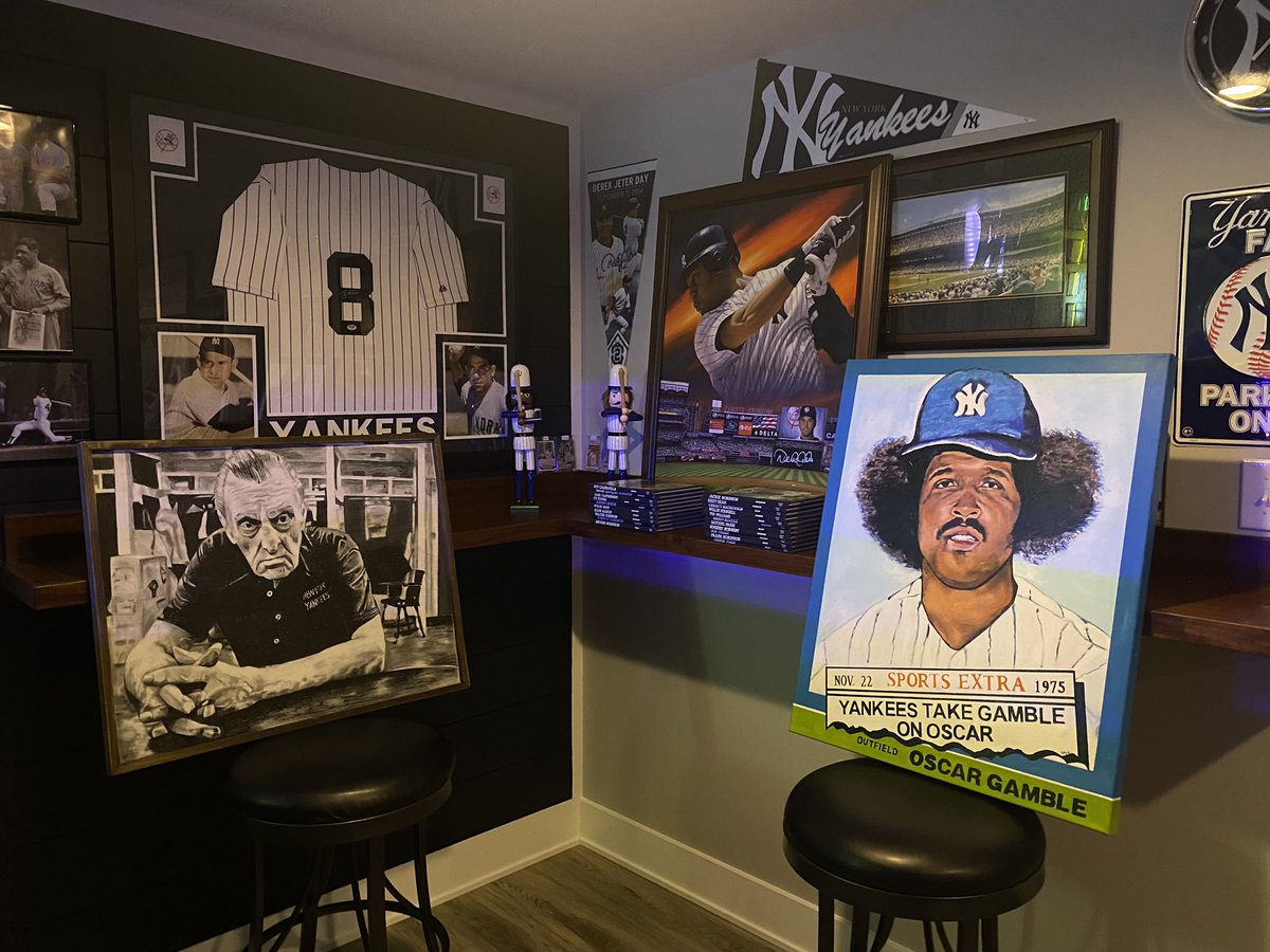 garking's tweet photo. @BronxZooNYY One of my favorite Cards, So I had an Artist paint it for me! #yankees #oscargamble #fro https://t.co/nufbGHCeB0