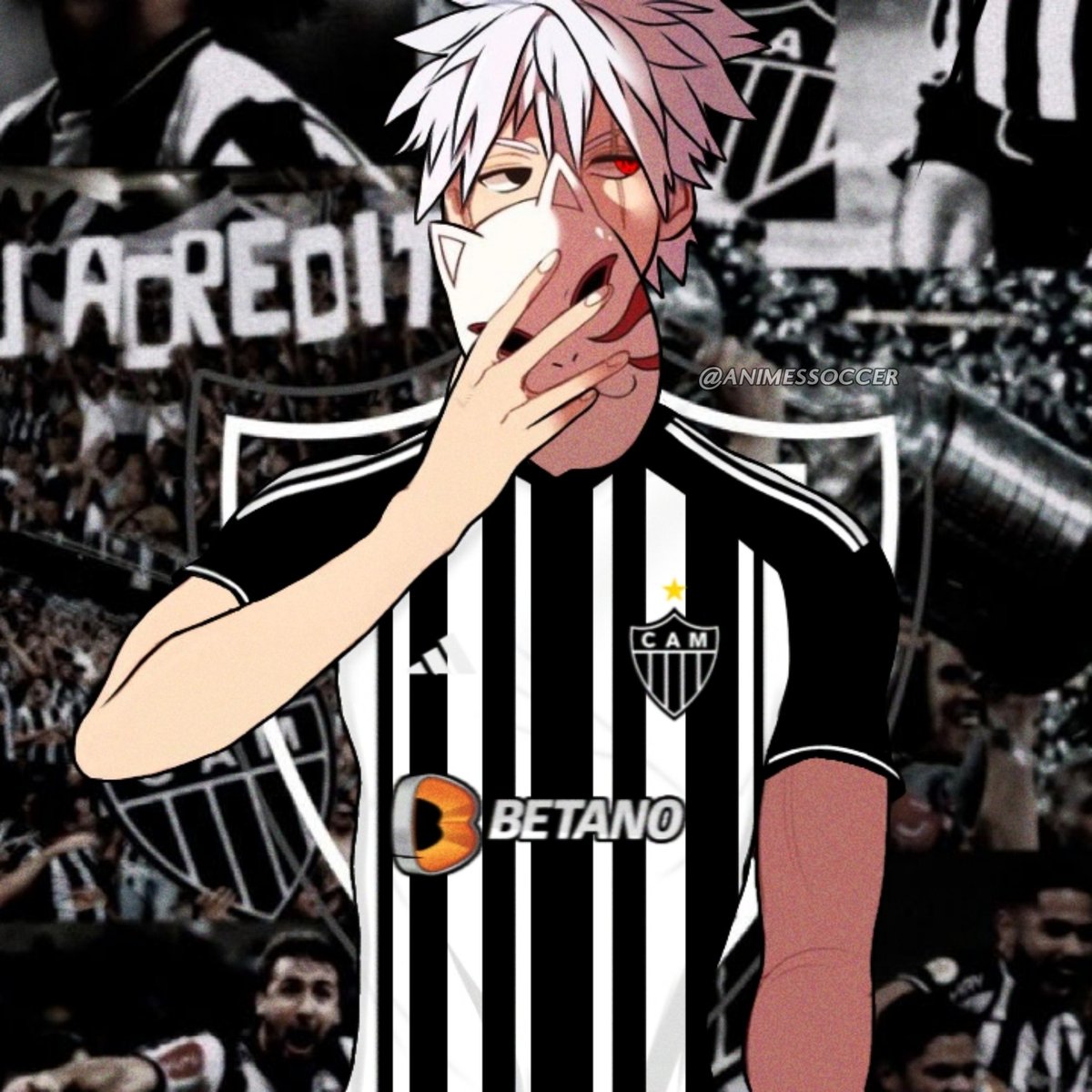 animessoccer's tweet photo. – Kakashi Hatake (Naruto) 
ㅤ
- Atlético Mineiro [MG] https://t.co/0X9BBf0jZu