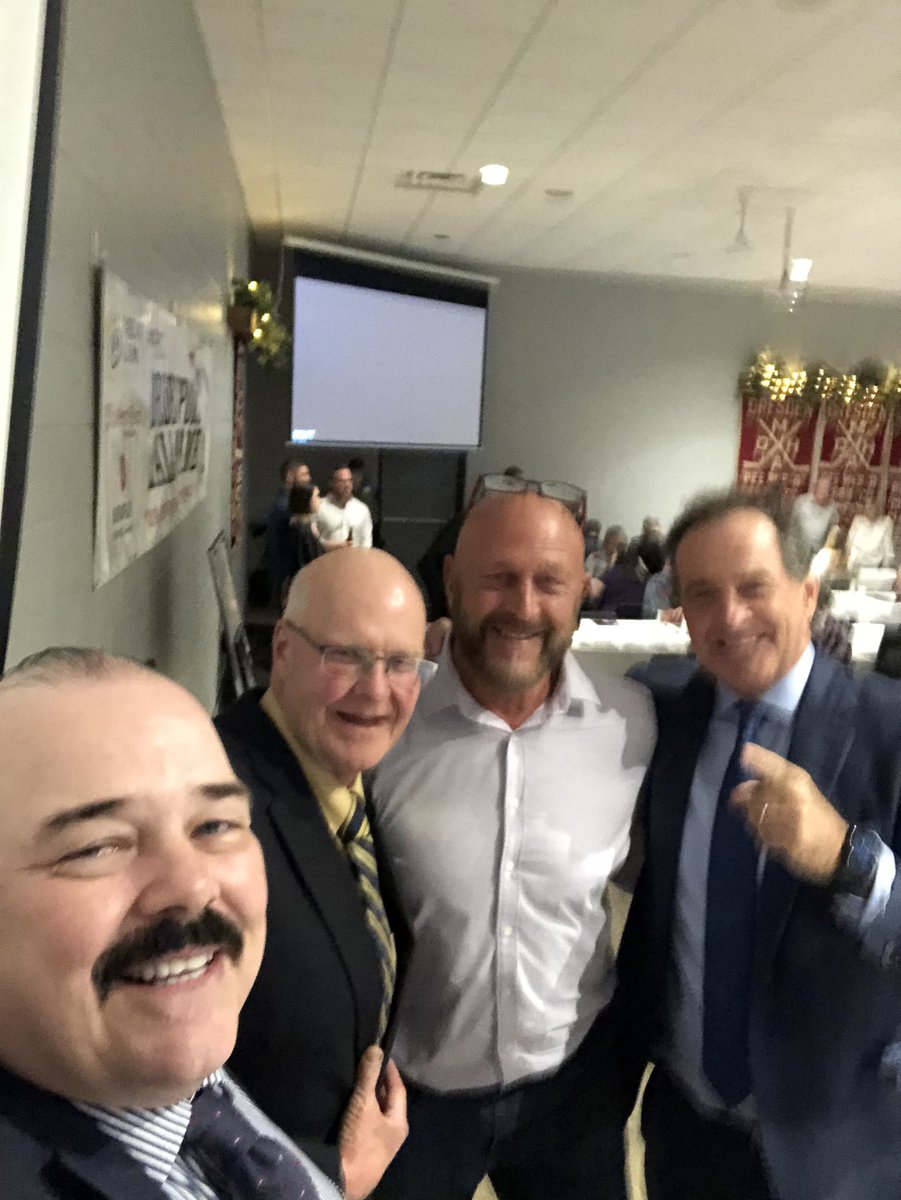 GaryJPatterson's tweet photo. An honour to co-host the Dresden Sports Hall of Fame Dinner and Auction with my buddy John Weese…Al Iafrate and Rod Black as guest speakers! #DSHOF https://t.co/6h1qJHDbFB