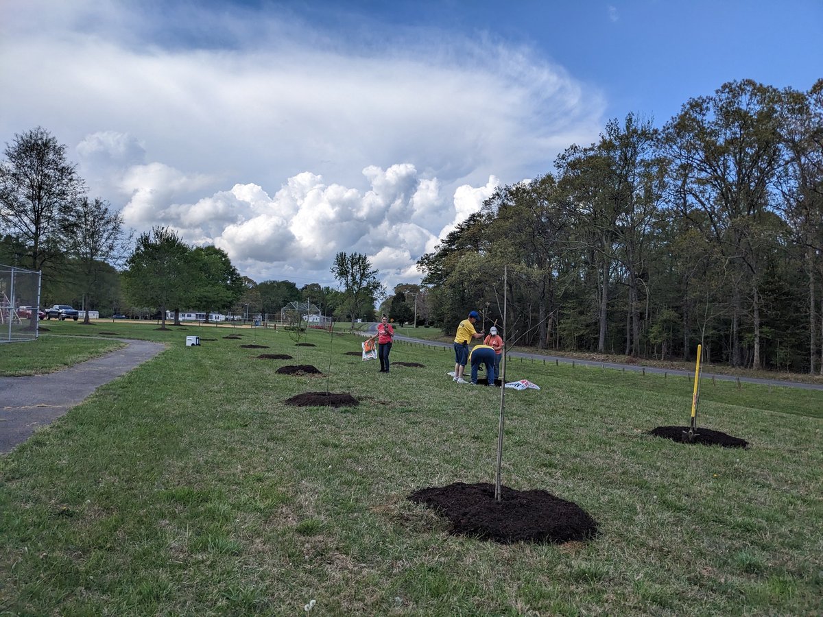 I got sunburnt and rained on today and am sore from head to toe. I love tree planting weekend and can't wait for tomorrow in Charles County to do it all over again x2