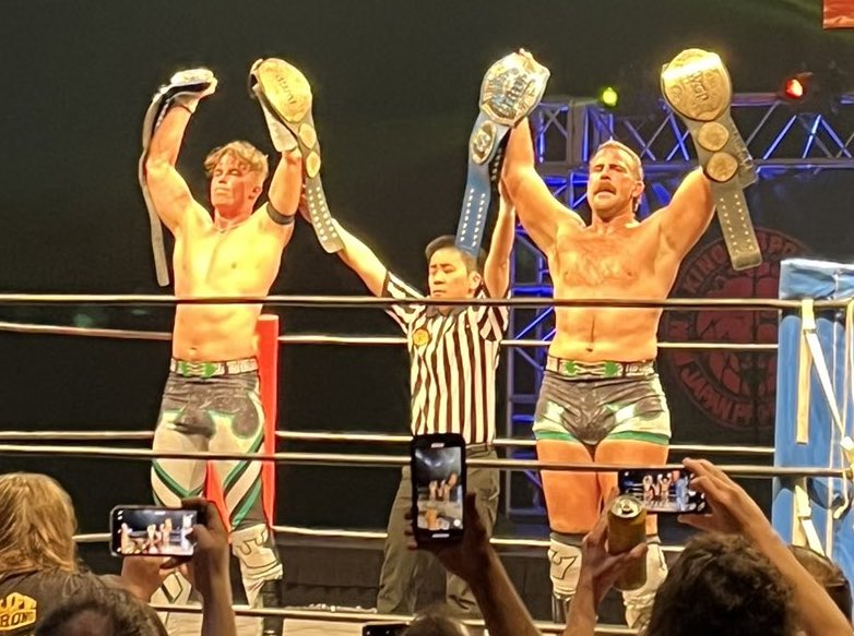 CHAMP CHAMPS! #njcapital 

IWGP Tag Team Champs ✅ 
NJPW Strong Tag Team Champs ✅
@DUNKZILLADavis @kylefletcherpro