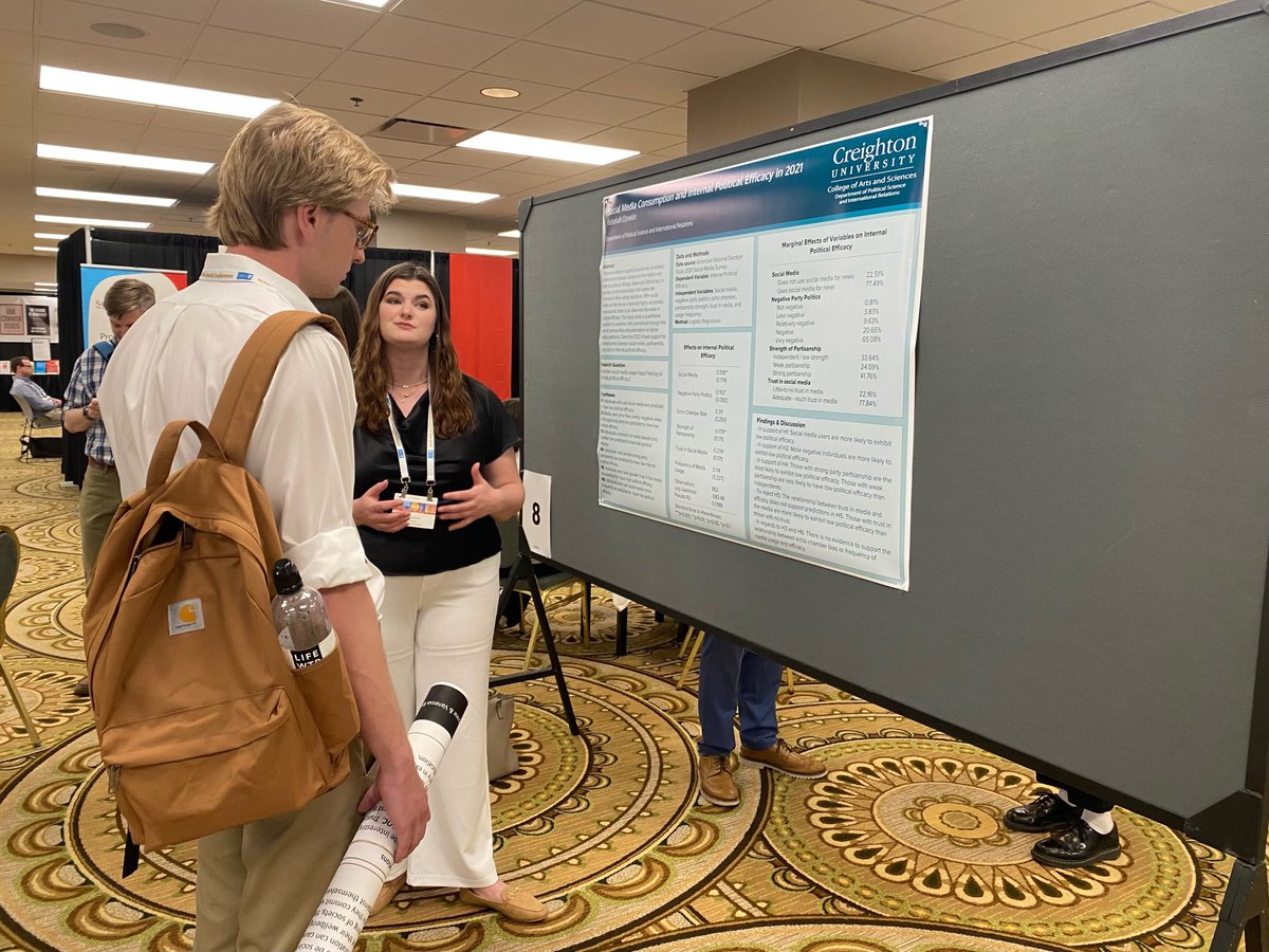 We had 13 <a href="/creightonpolsci/">Creighton University Political Science</a> students attend the <a href="/MPSA/">robert foust</a> conference this year. We call that success. 1/4