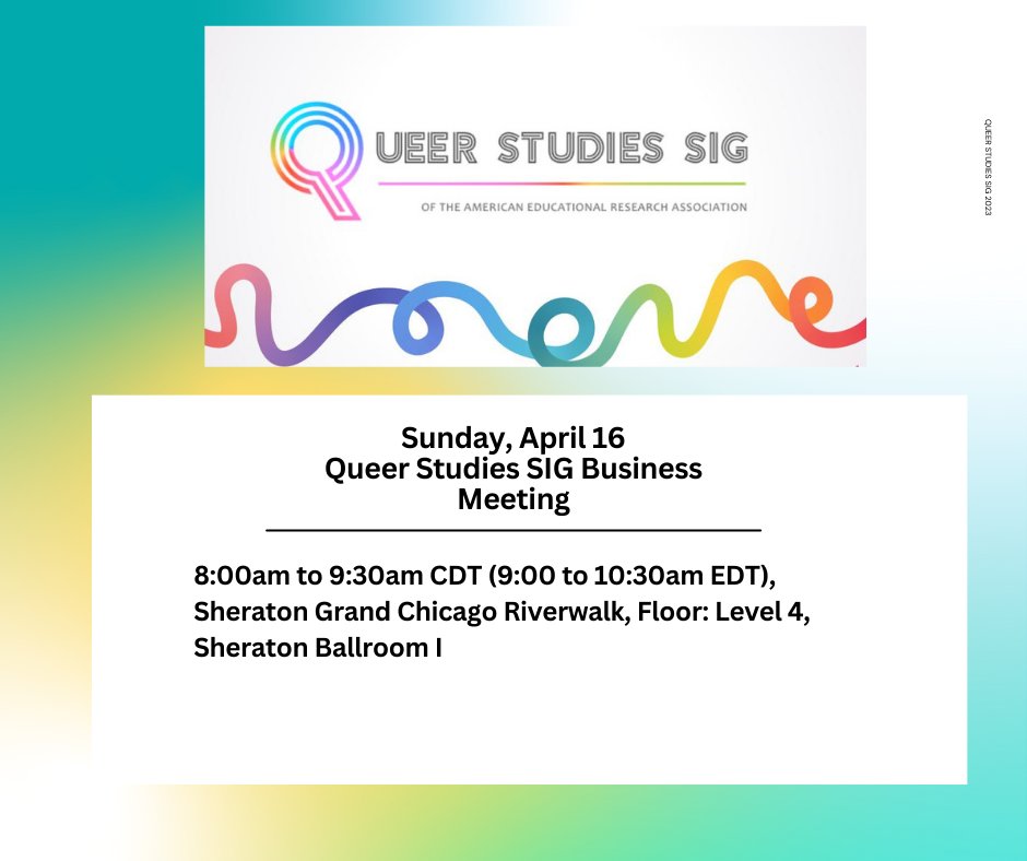 AERA Queer Studies SIG tweet media