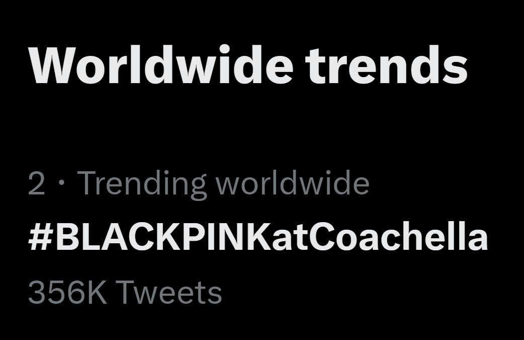 BPGlobalNews's tweet photo. #BLACKPINKatCoachella is currently trending at #2 Worldwide🌎

BLACKPINK COACHELLA HEADLINERS
@BLACKPINK https://t.co/fGtev93Prq