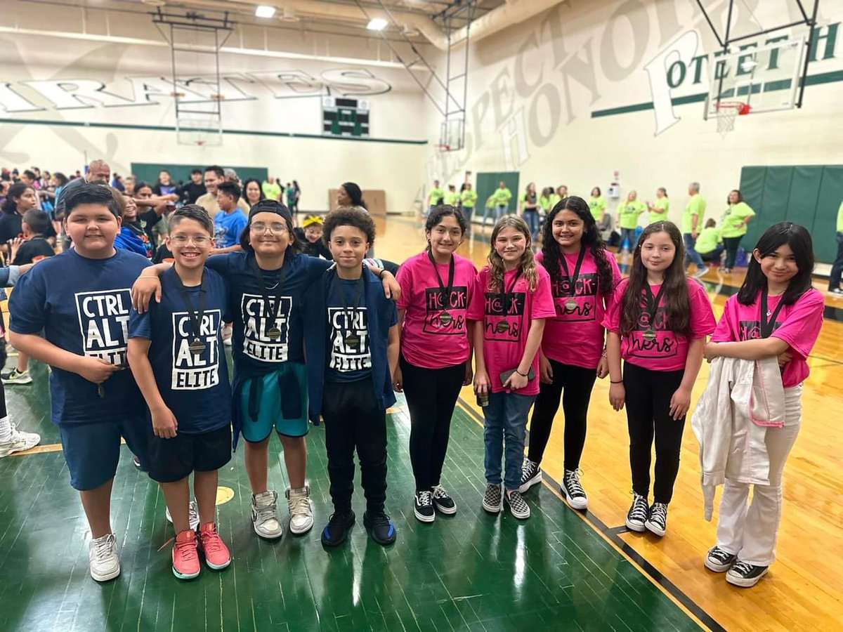 RangeElementary's tweet image. Today, Range’s finest 5th graders competed at MISD’s Code, Play, Talk Hackathon and our girls team, the HackHERS, won FIRST place in the 4-5 Division! Both teams, the HackHERS and Ctrl Alt Elite, rocked it from beginning to end while representing Range’s 3 R’s.@mesquiteisdtx