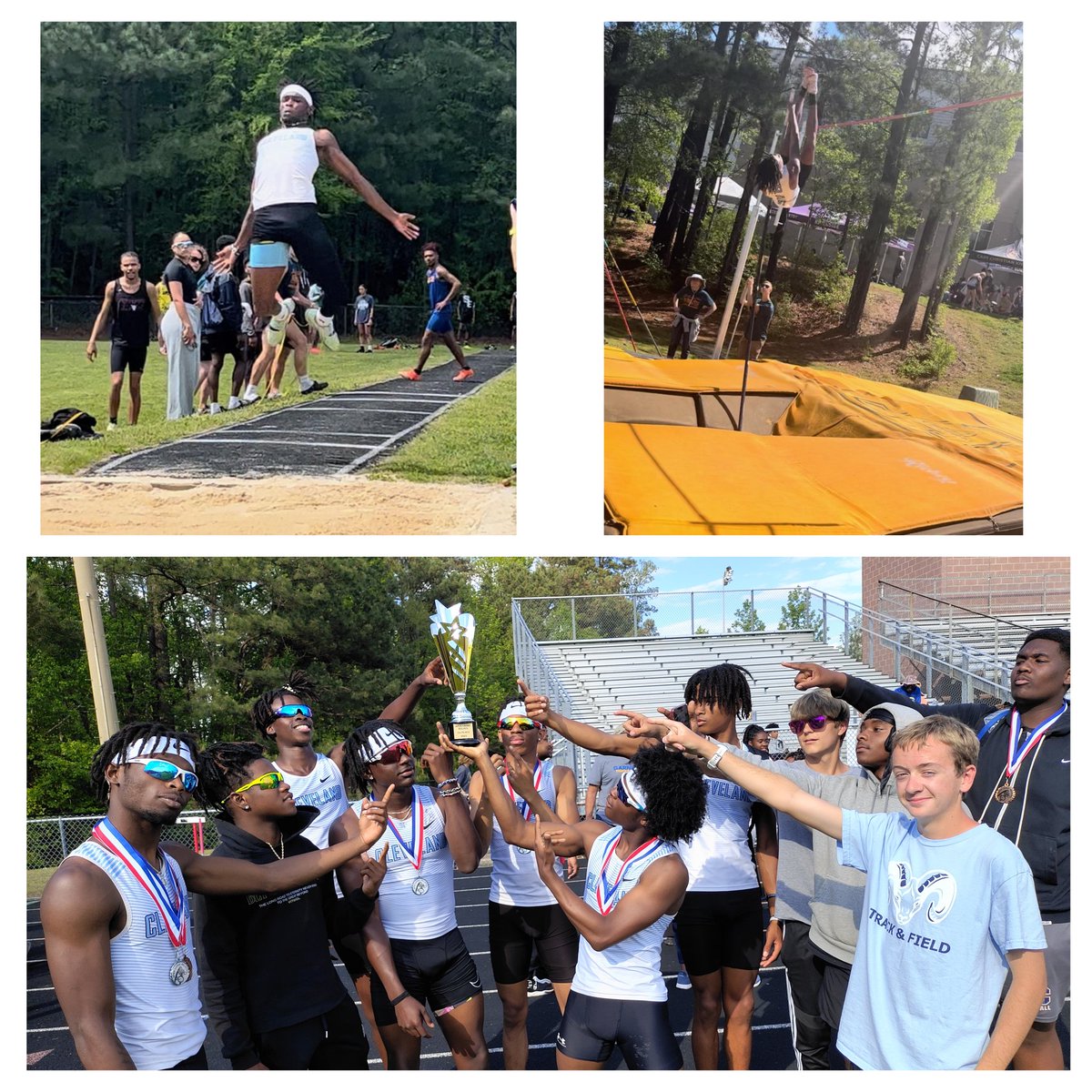 Thank you to Coach Cooper &amp; Apex HS for hosting another outstanding <a href="/ApexLions/">Apex Lions Relays</a> Invitational! New School Records for <a href="/JashawnMiddle16/">Jashawn Middleton</a> (TJ 45-7.5) &amp; @ZalinIngram17 (PV 13-0 ties Max Baumgartner's 2021 mark)! Boys finish 1st overall🏆! #ClevelandProud