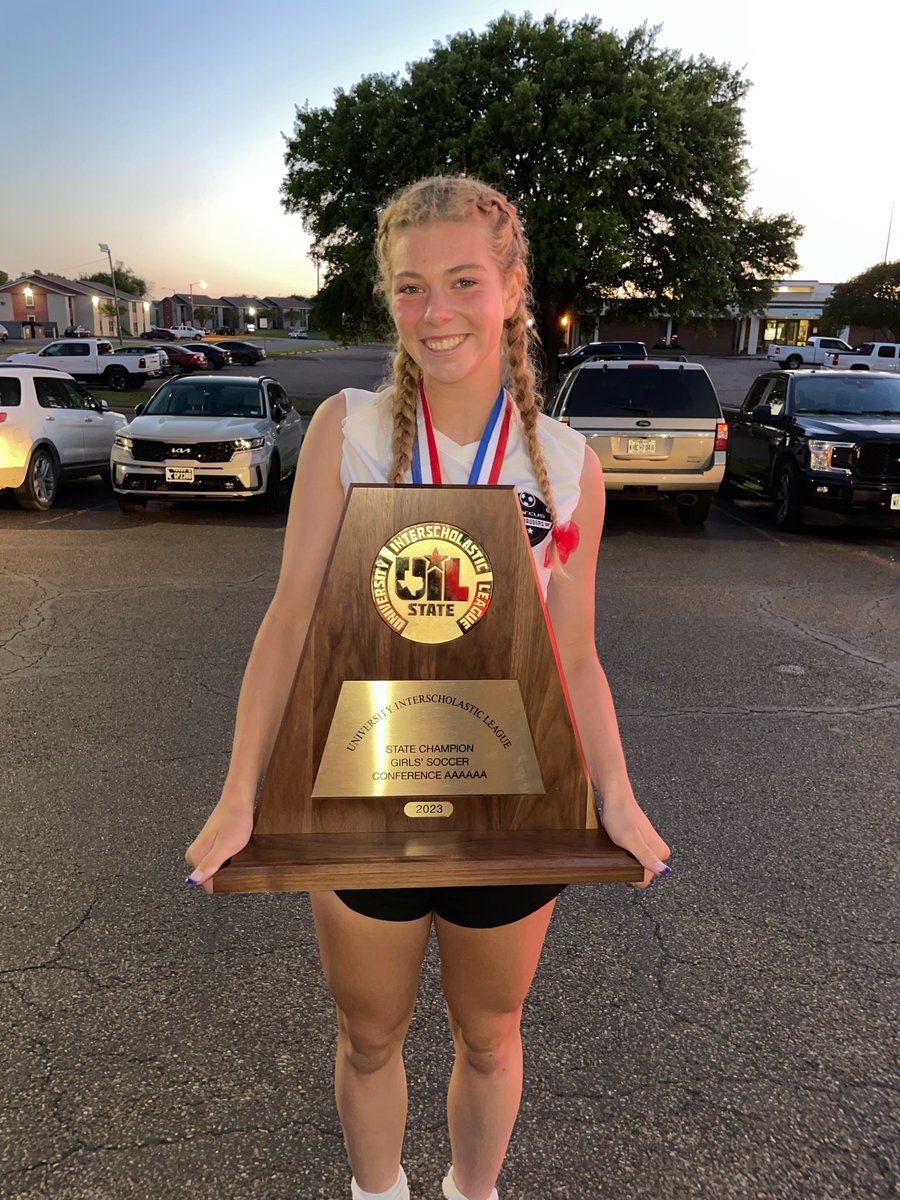 Congratulations to our incoming Lion, @sloane_denning and her Flower Mound Marcus team on winning the UIL 6A State Championship! #UnleashTheBeast