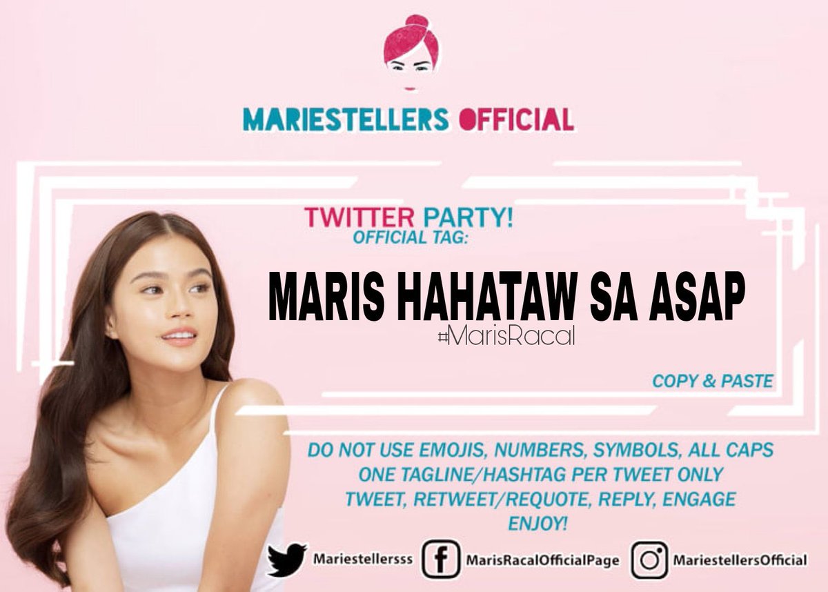 Tweet &amp; Spread!!!

MARIS HAHATAW SA ASAP
#MarisRacal <a href="/MissMarisRacal/">Maris Racal</a>