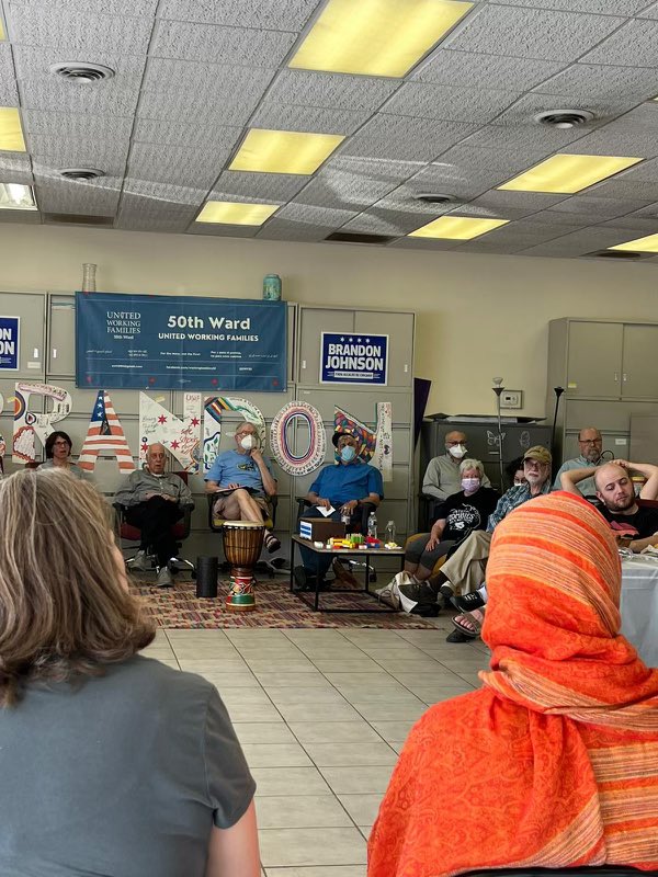 UWF50's tweet photo. First general meeting post-election szn. We had an amazing turnout and are ready to keep fighting side by side with all our movement people as we usher in a better Chicago with Mayor Brandon Johnson. #ChicagoForTheMany https://t.co/IqmUFEYmOe