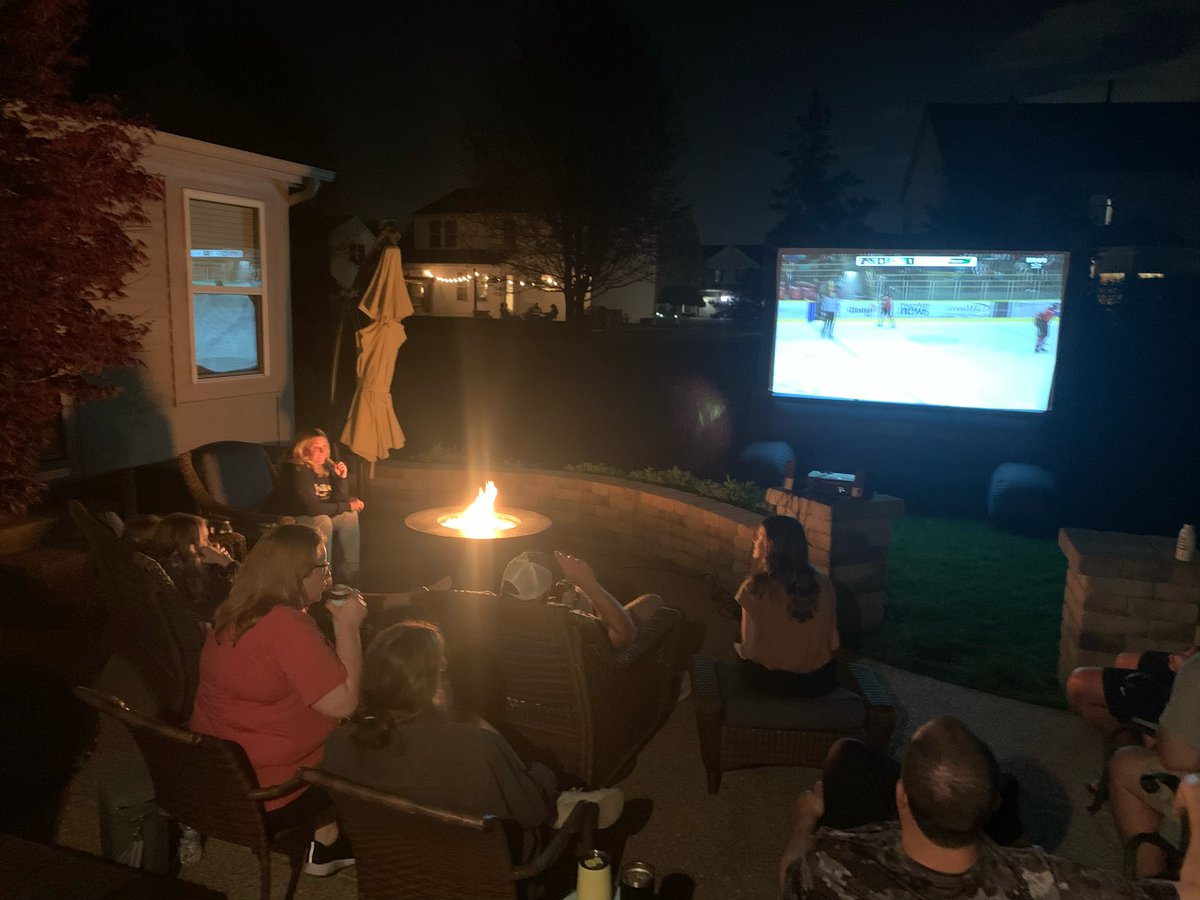 pitzkp's tweet photo. @HamWilder  Watch party outside in Lewis Center Ohio! Huge Bulldog comeback in the 2nd! https://t.co/CAszDgcibT
