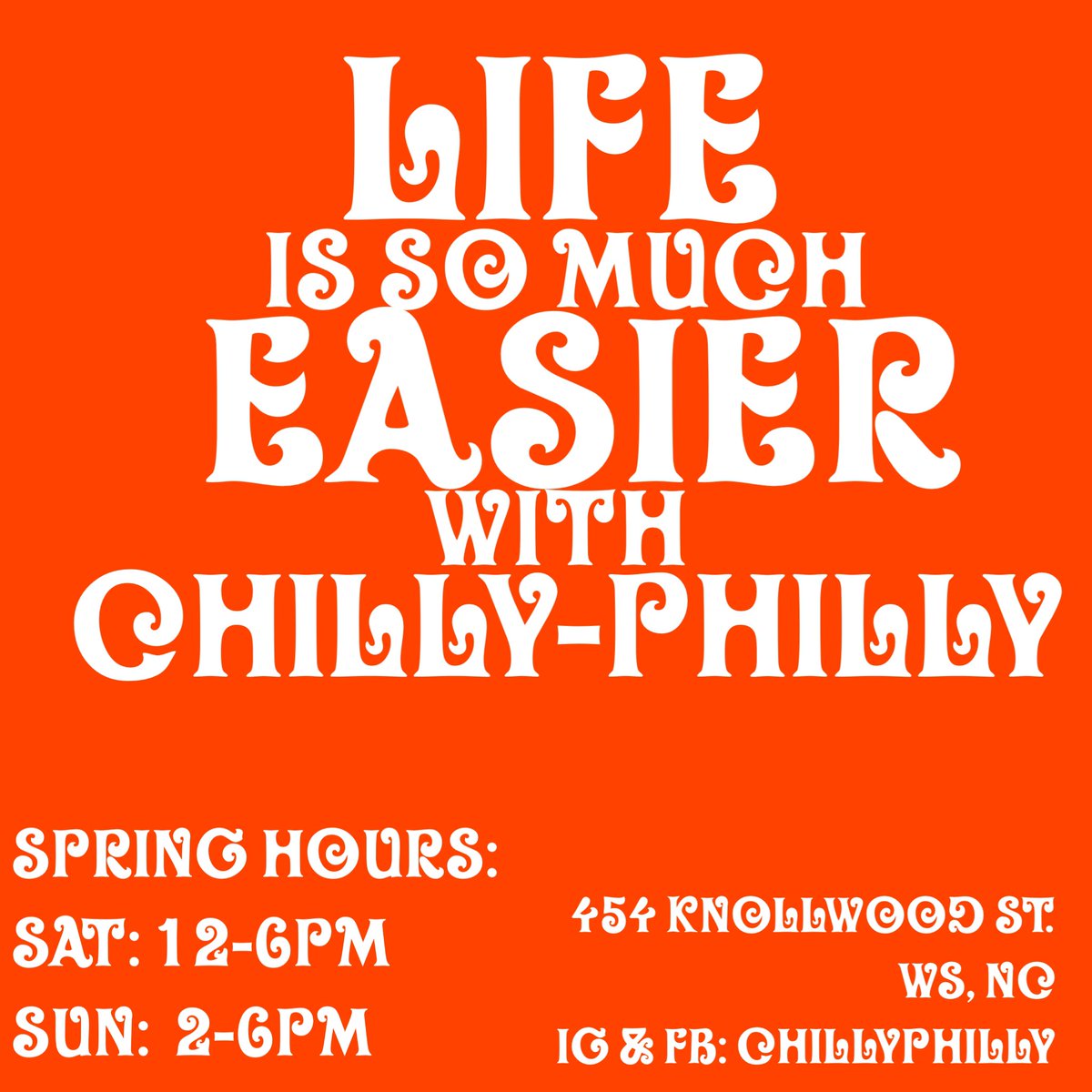 chillyphillync's tweet photo. Sat: 12-6 and Sun: 2-6 https://t.co/yoUtZoHLWz