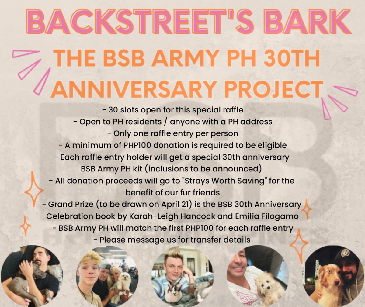 We have a few slots left for the 30th Anniversary Project. You may still donate until April 20. KTBSPA! #bsb30

<a href="/aj_mclean/">AJ McLean</a>