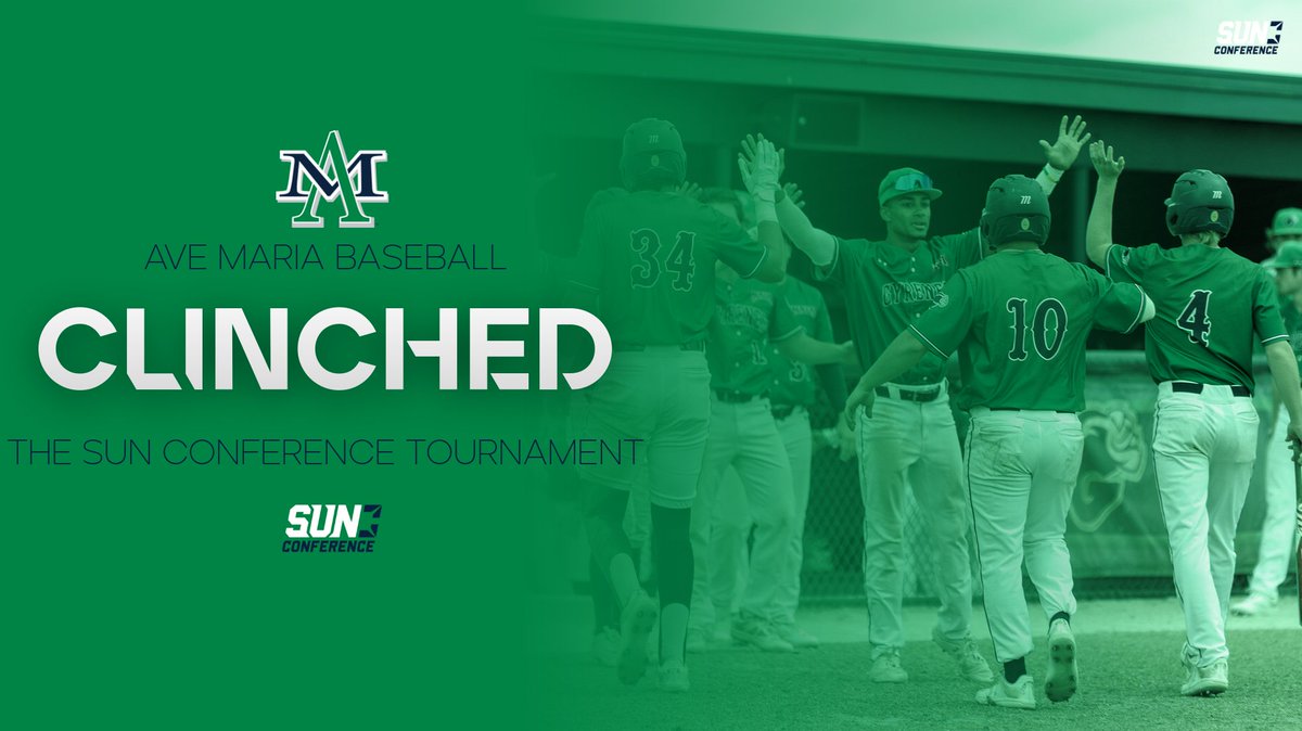 Ave Maria, postseason baseball is coming!

With today's win over Warner, <a href="/GyreneBaseball/">Ave Maria Baseball</a> has locked up a postseason berth for the first time in a decade!

The Gyrenes will play the first weekend in May in the <a href="/SunConference/">The Sun Conference</a> Tournament!