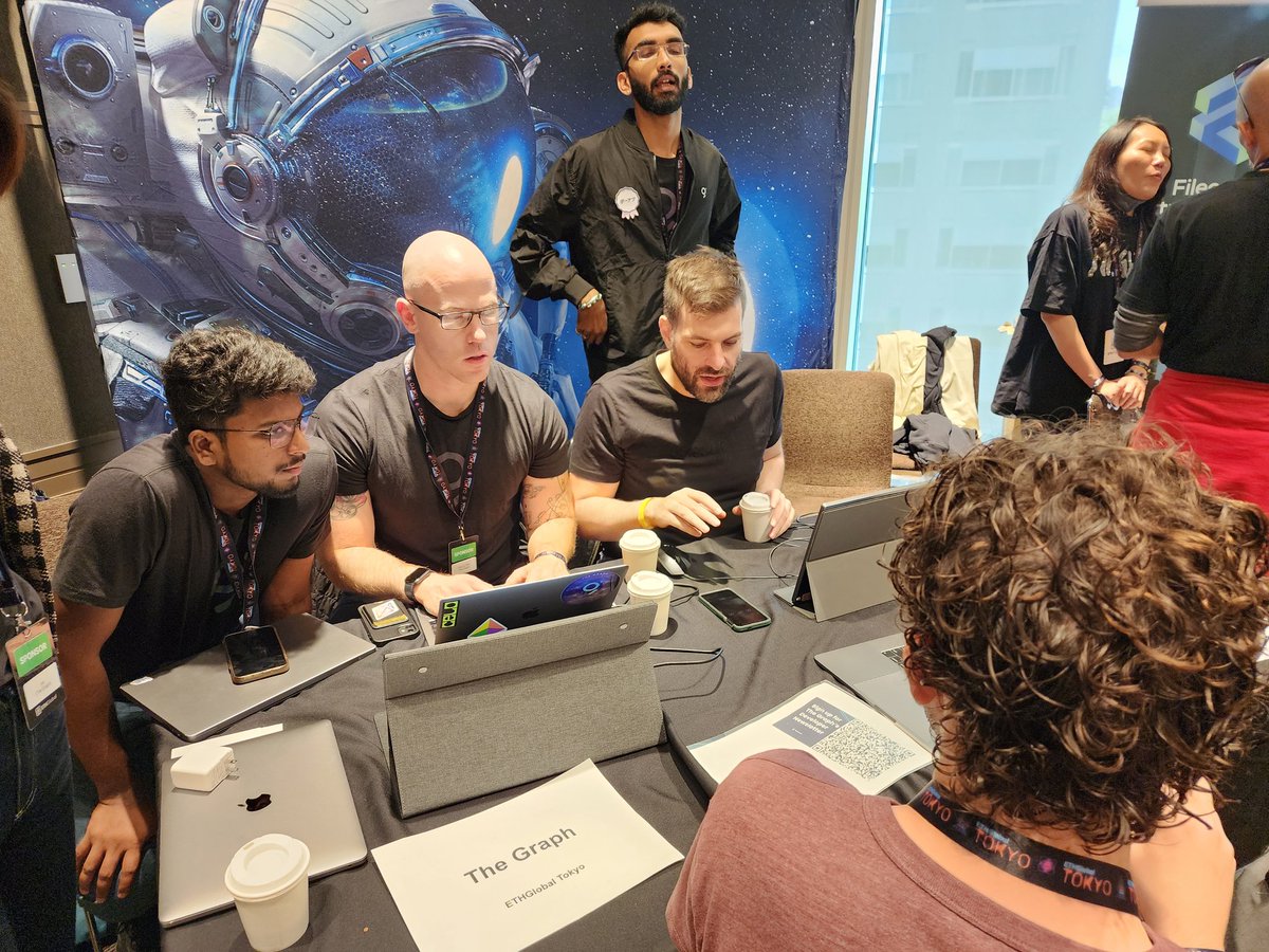 blockwise_matt's tweet photo. Judging at @ETHGlobal Tokyo is in full swing! Excited to see what hackers are building with @graphprotocol !! https://t.co/jy5UhcvrWr