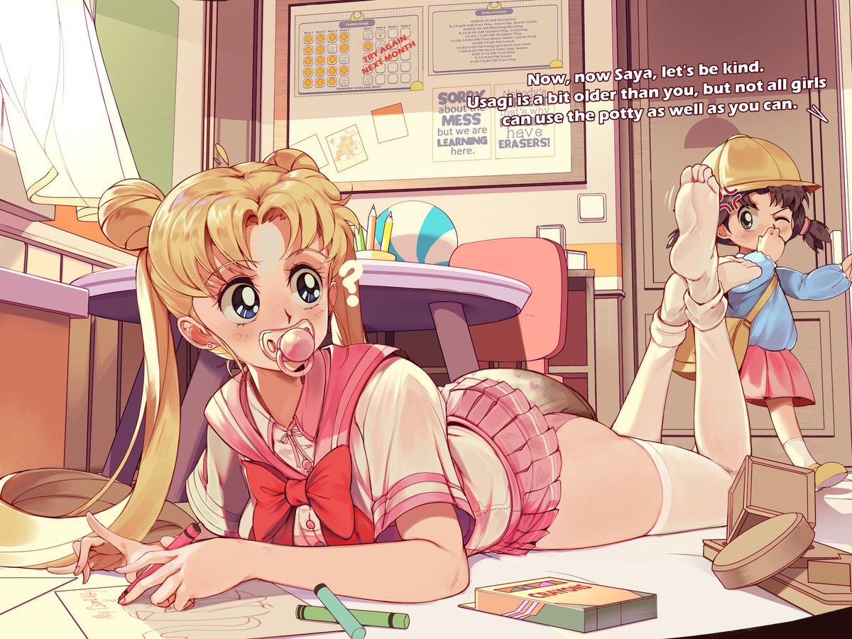 Diver234H's tweet photo. What dastardly plot has keept sailor moon in preschool for the foreseeable future?

Oh, its free lunch and a regular naptime... https://t.co/G5LjDXfEvx