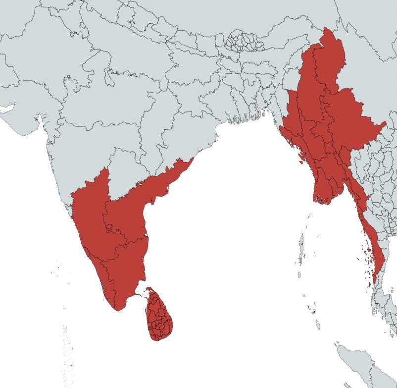 YRanaraja's tweet photo. The Kingdom of Polonnaruwa under the Parakramabhu the Great of Sri Lanka (1153–1186) at its greatest territorial extent. Also the only time Sri Lankan administration was held as an emperor and the #IndianOcean had its strongest Navy. https://t.co/ARKzy52iBg