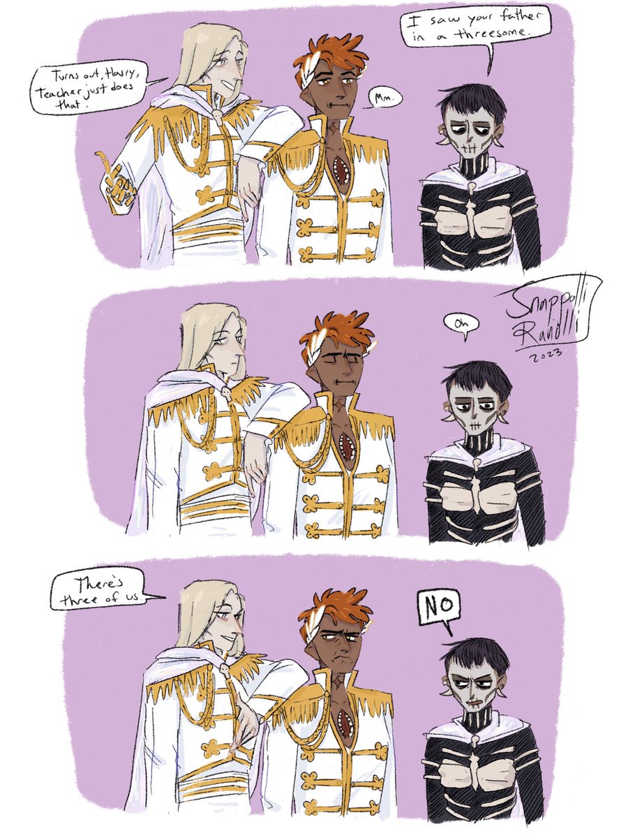 snappolli's tweet image. Can’t wait for Harrow to learn bout Gideon’s daddio. 

#isharrowevenalyctorstill? #thelockedtomb #tlt #HarrowtheNinth #htn #nonatheninth #ntn #alecto #ianthe #ianthetridentarius #gideonnav #harrownonagesimus #thelockedtombfanart