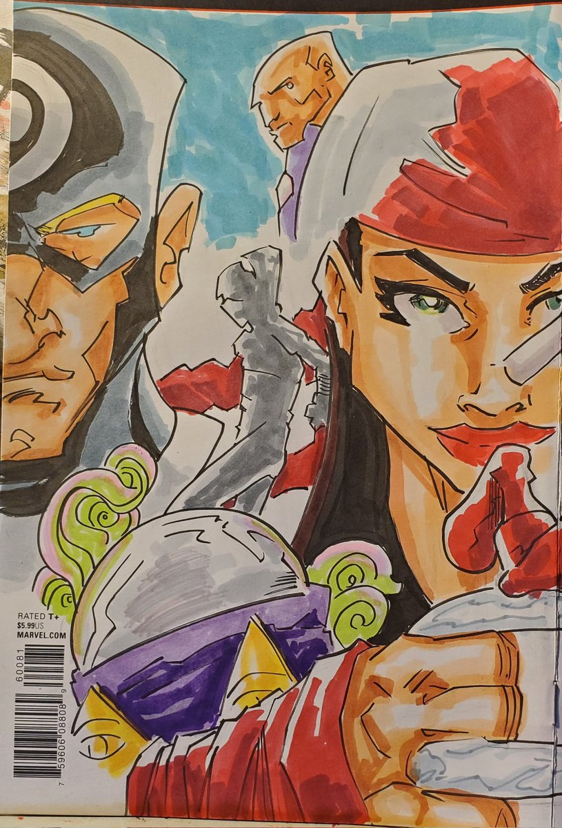 JamesLeeStone's tweet photo. A @Daredevil #SketchCover #CommissionStyle #Daredevil #characature #PenSketch #MarkerSketch #OriginalArt #ForSale #Elektra #ElektraNatchios #WilsonFisk #kingpin #BullsEye #StiltMan #MattMurdock #Mysterio #MakingArt #FanArt @Marvel @Disney https://t.co/Mvxry893vn