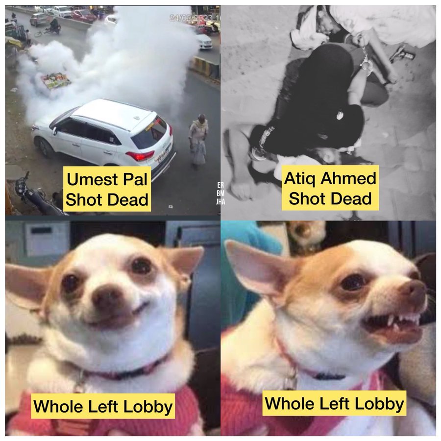 Leftists who did not post a single tweet on #umeshpal encounter r are right now crying about law n order n giving sympathy to #AtiqueAhmed n his brother #AshrafAhmed n son #AsadAhmed
#AtiqueAhmedDead
#YogiAdityanath
#atikahmad