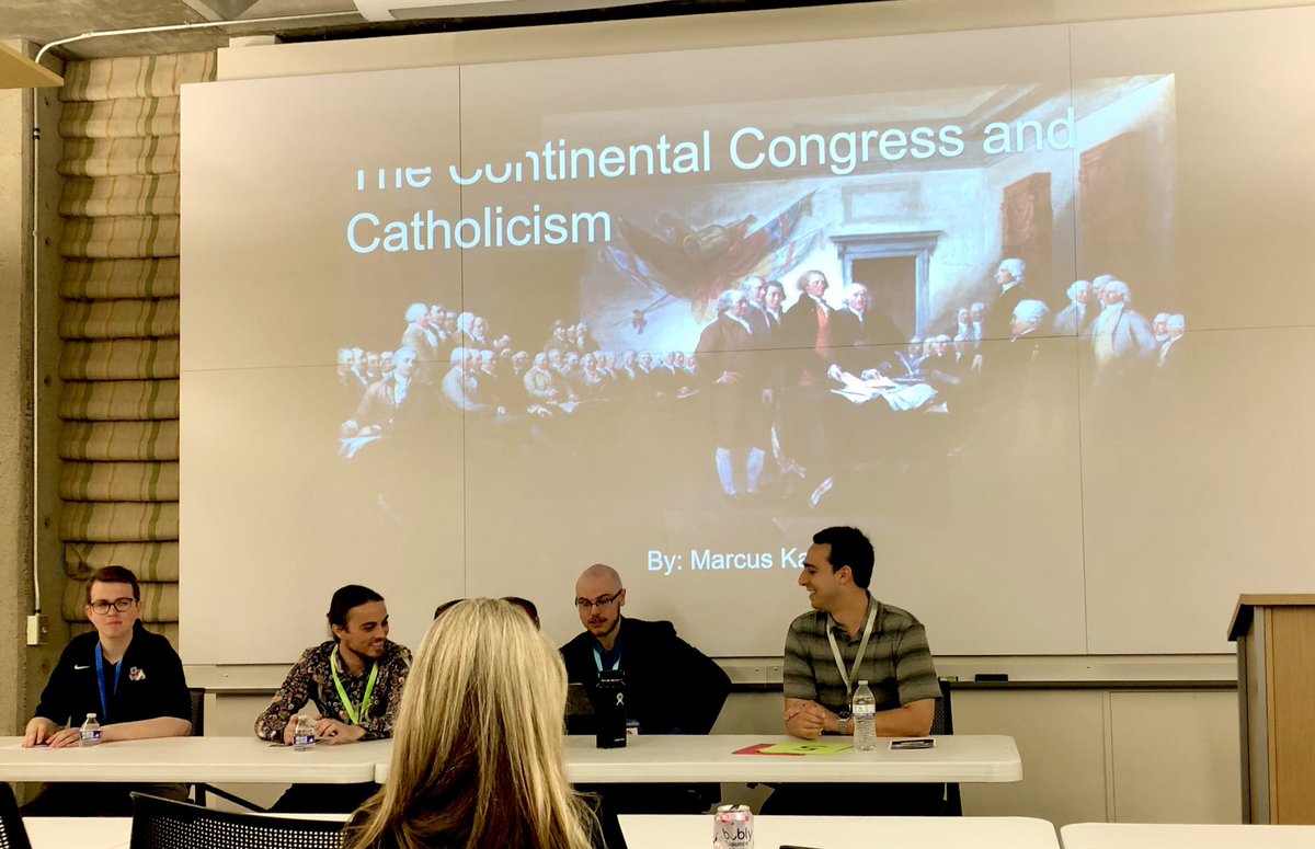 EKingsburg's tweet photo. Fascinating presentations at the History Graduate Student Association Symposium today!@MKarby https://t.co/l1UJRBrB2j