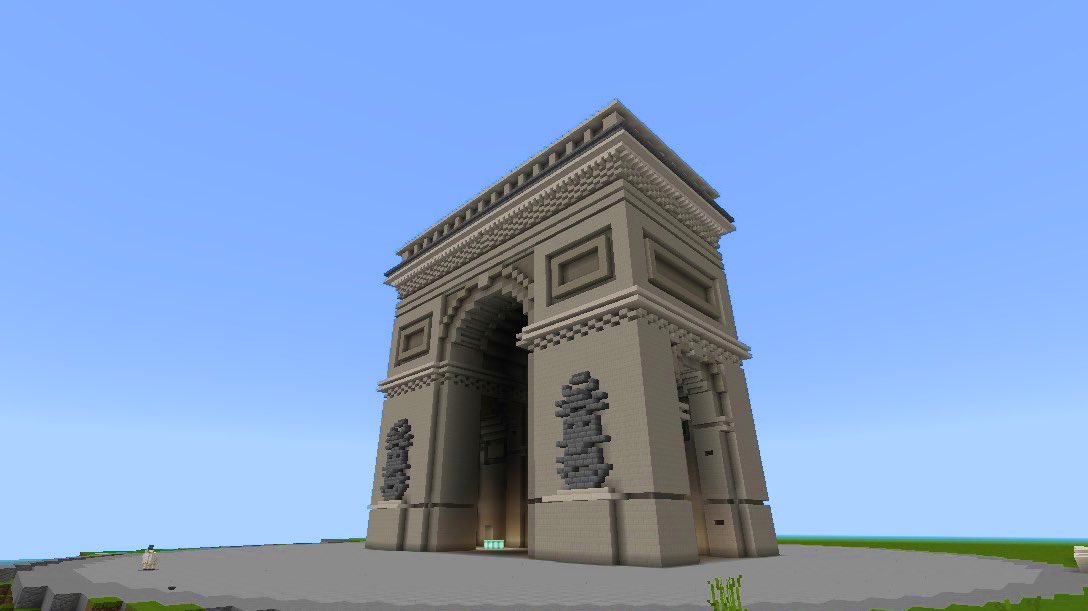 Canlonia's tweet photo. マイクラで凱旋門を建築。#Minecraft建築コミュ #Minecraftbuilds #Canlonia https://t.co/eub8jeZIAz