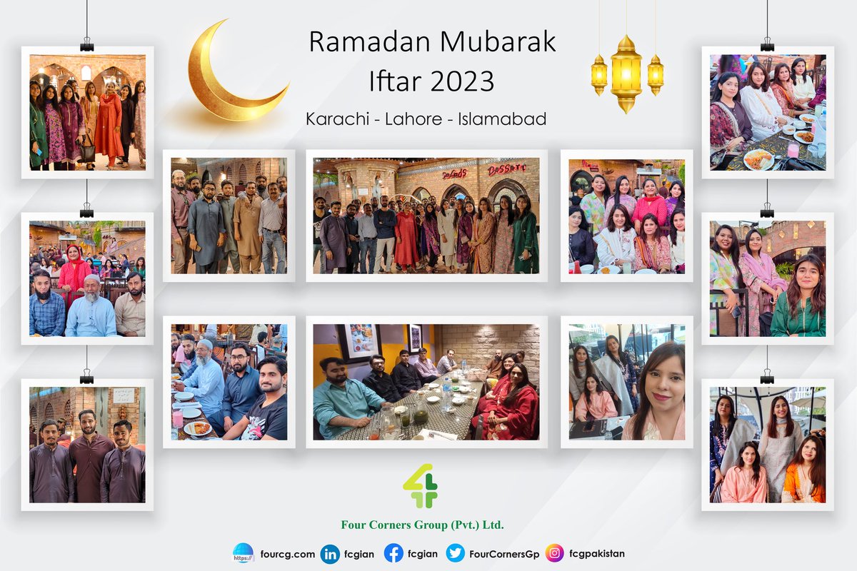 FourCornersGp's tweet photo. As we come together to break our fast, let us take this opportunity to strengthen our bonds and relationships.
Happy Ramadan. Team FCG
#fcgian #FCG #iftar2023 #ramdanpakistan #ramadan2023 #marketingresearch https://t.co/Ji97wr4VBn