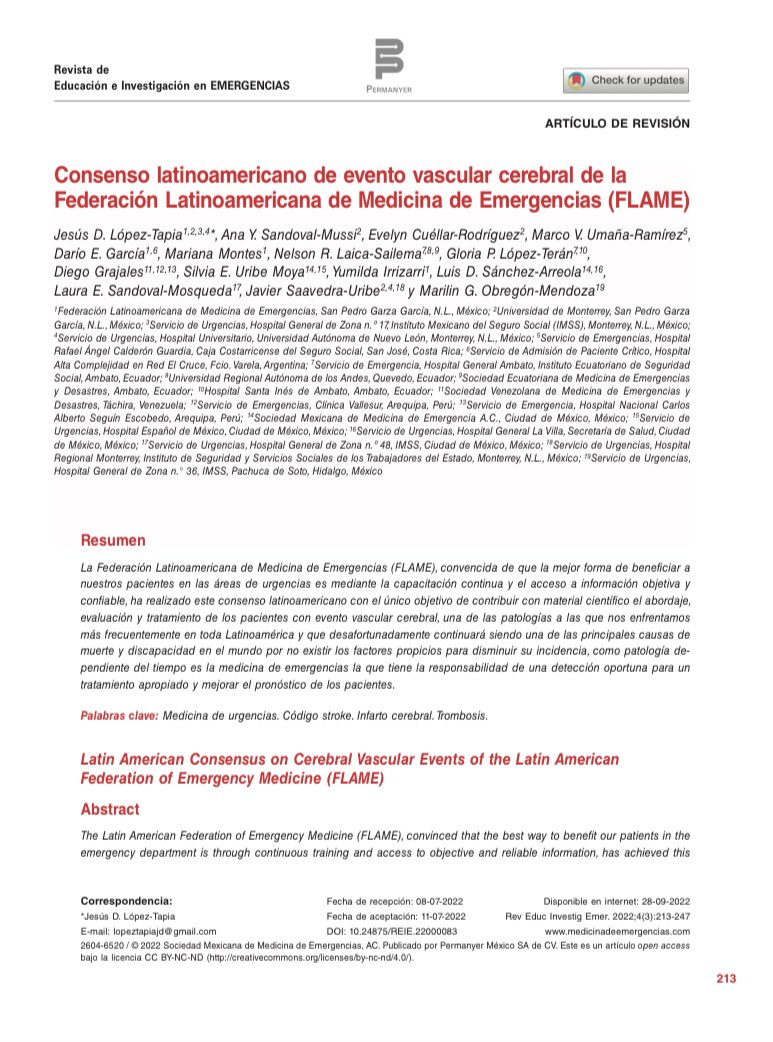 En la <a href="/ReieSmme/">REIE - SMME</a> de <a href="/SMMEAC/">SMME</a> se publicó el Consenso de #EVC de <a href="/FLAME_OficialEM/">FLAMEOficial</a>, un documento referente en #Latinoamérica

Descarga y lee aquí: medicinadeemergencias.com/frame_esp.php?…

<a href="/Mx_Diputados/">H. Cámara de Diputados</a> @salud_comision <a href="/CONAMED_SALUD/">Comisión Nacional de Arbitraje Médico</a> <a href="/SSalud_mx/">SALUD México</a>