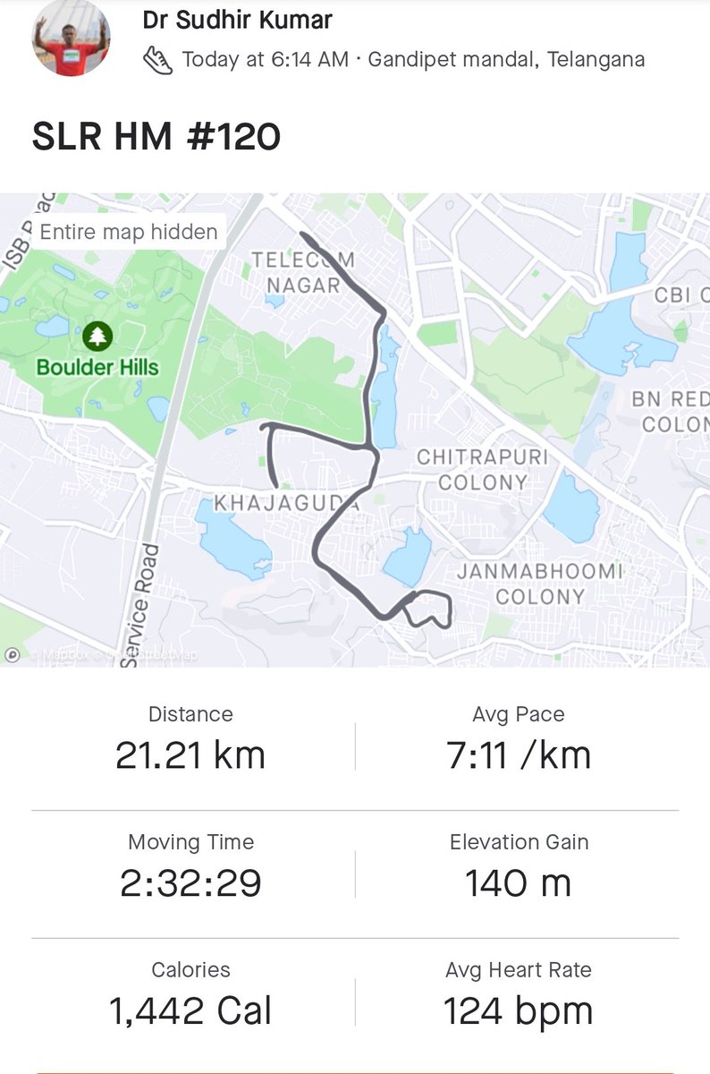 Dr Sudhir Kumar MD DM on Twitter "Half marathon 120 (since Jan 2021