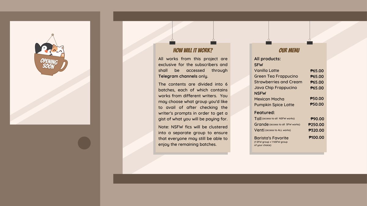 taereungzcafe's tweet image. Something new is on its way… 👀

Here are the bits and pieces of what you need to know in claiming the aromatic works of our dear baristas. We hope to see you all at the cafe! ☕️