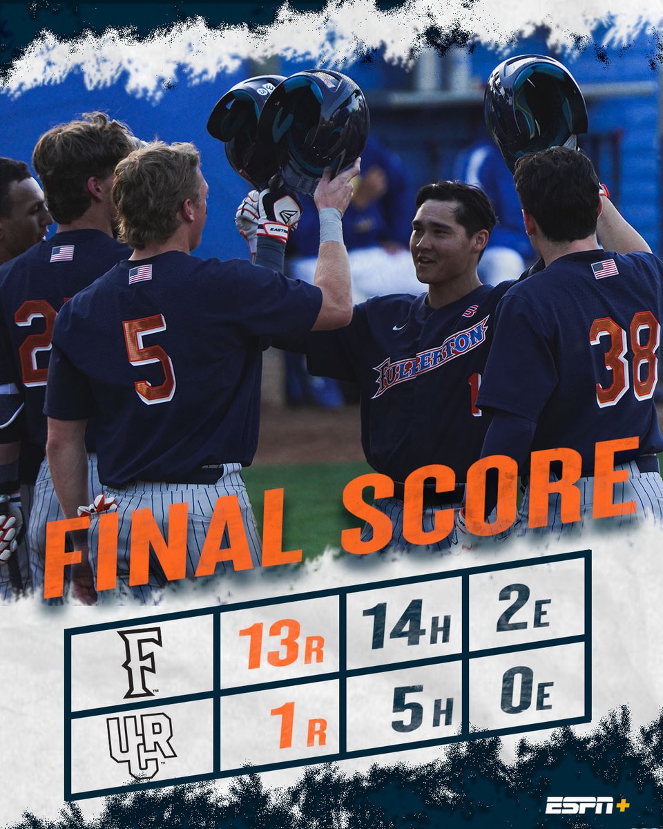 FullertonBSB's tweet photo. Another series victory! 

#TusksUp https://t.co/cvNMTJZGl5