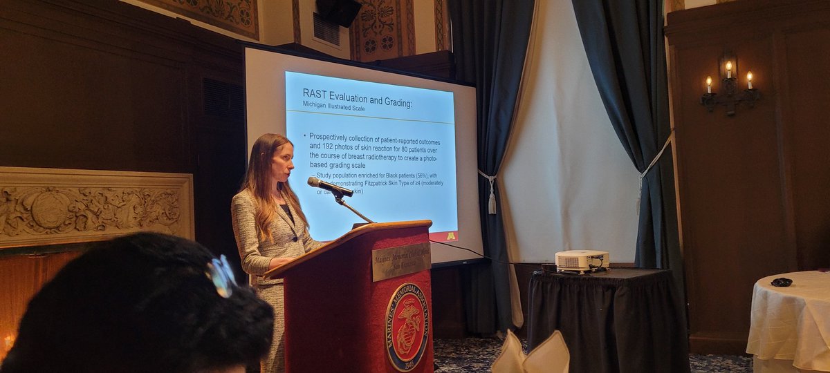 j_luh's tweet photo. Honored to have @umnradonc's Dr. Sara Alcorn, @RO_Institute grant recipient speak at the 1st IRL #NorCROS mtg since #PHE on skin toxicity across skin tones
#DEIinRO #radonc
Thanks to @sueyom and NorCROS treasurer @UCD_radonc Dr. Megan Daly for helping make this mtg a reality https://t.co/Uc7fABzoAA