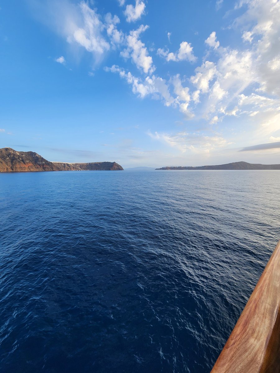 Sailing into Santorini, Greece, aboard Viking Sea. #MyVikingJourney