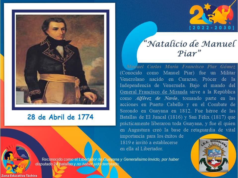 Efemérides de la semana a cargo de:
*CEI Simoncito Santa Rita
*UEN La Pradera
*IEE Michelena
* Vocera de CRA
Táchira municipio Michelena
#ALBAEsNuestramerica