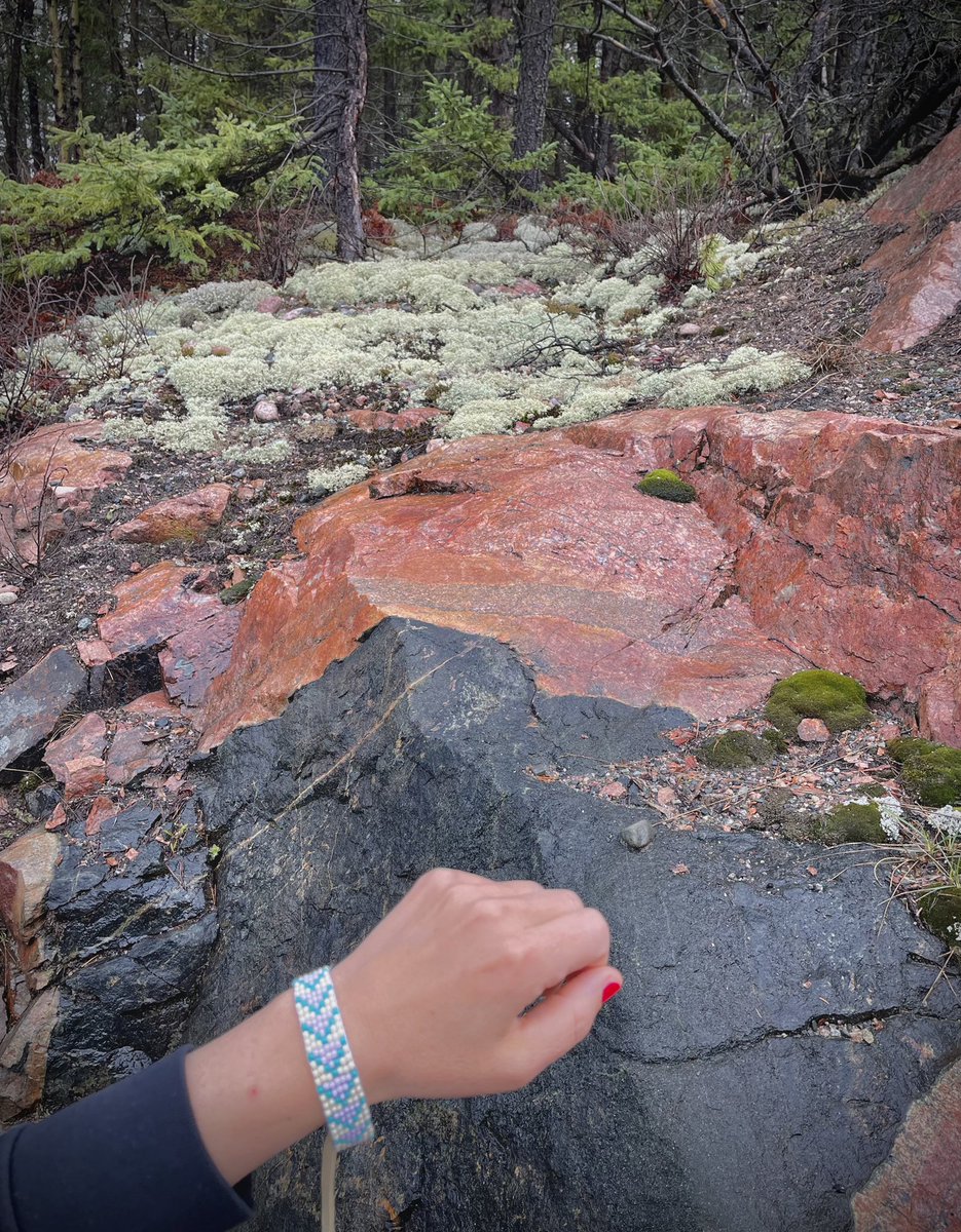 NGinglo's tweet image. Finding out on the drive home that somehow northern nature on a rainy day was an unknown inspiration for the bead choices. #IKMath2023 Thank you for the opportunity and the two days of connections and learning.