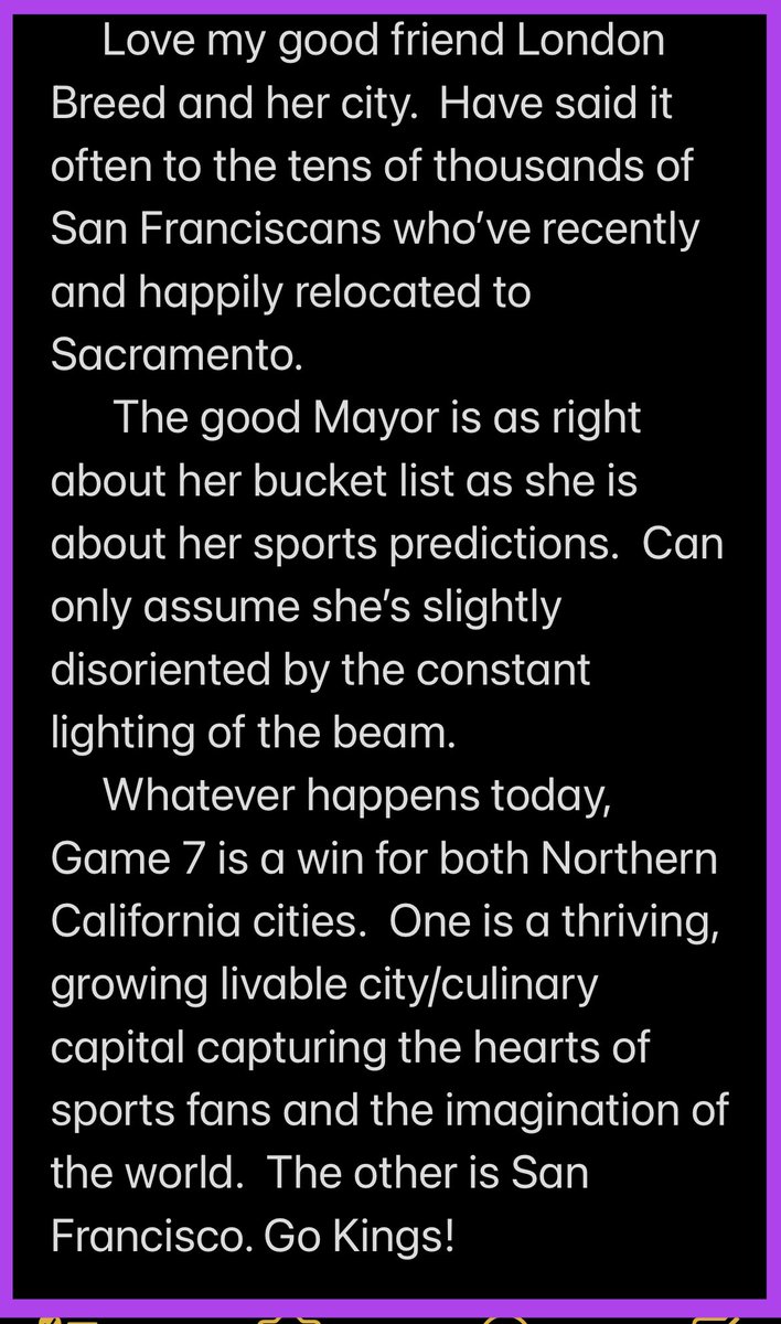 Mayor_Steinberg's tweet photo. To my friend @LondonBreed. Go #Kings #LightTheBeam https://t.co/UuKXyg1pkX