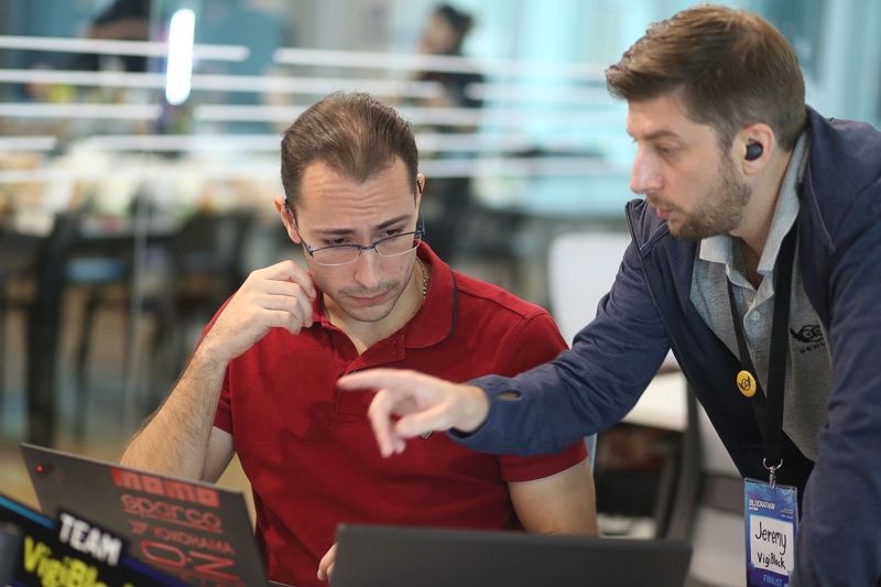 newlogic's tweet photo. Thrilled to share with you that the #VigiBlock team, composed of Jeremy Bethmont (Co-founder and VP of Eng.), Louis de Gislain de Bontin (Software Dev.), and Florian Magisson (Software Dev.), is one of the 15 finalists of the #BangkokBlockathon2023 organized by @SCB10X_OFFICIAL. https://t.co/yCNCFLFrkf