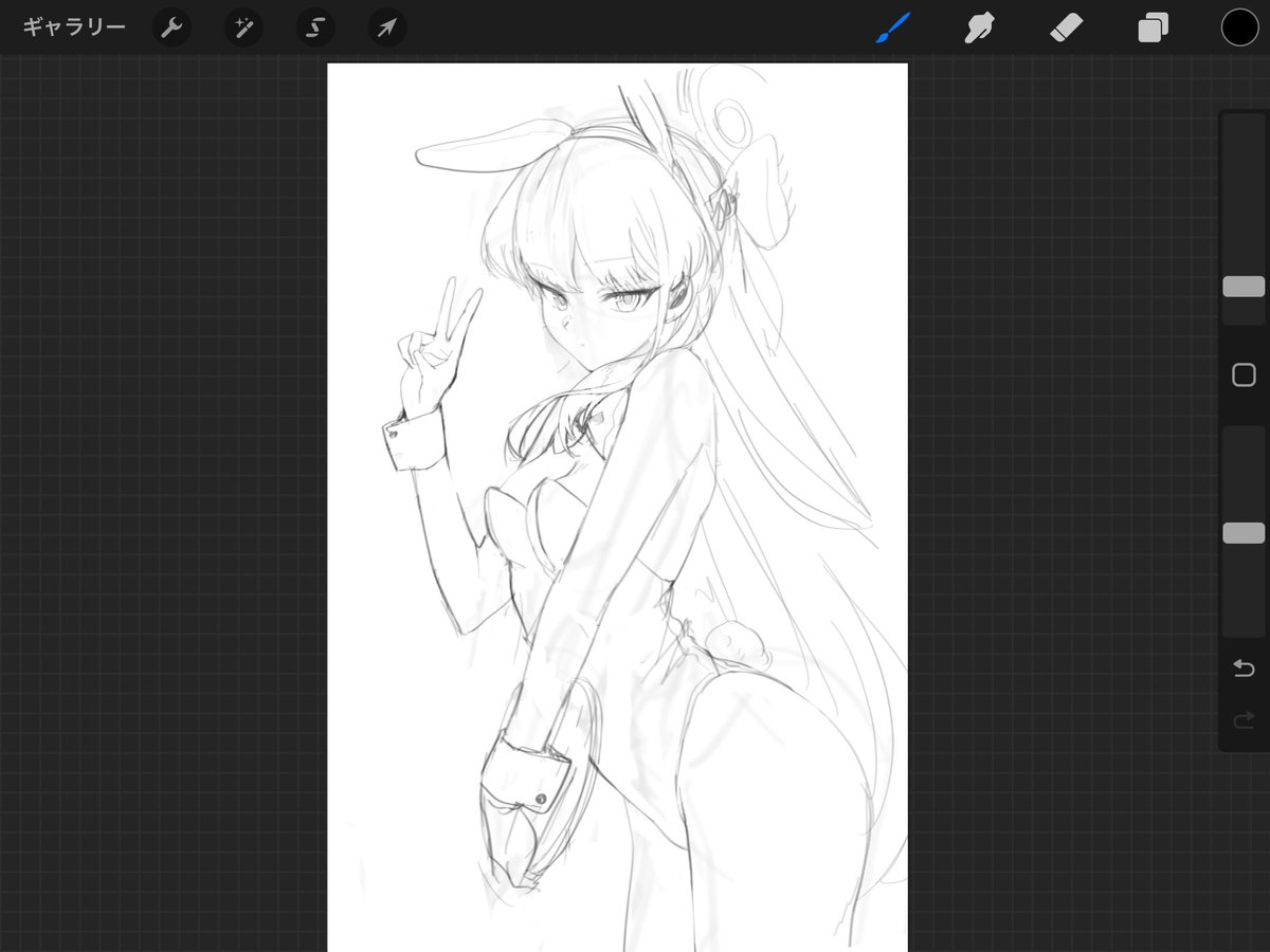 最近はこういう角度でしか描かんくなって💩GEBOザウルス