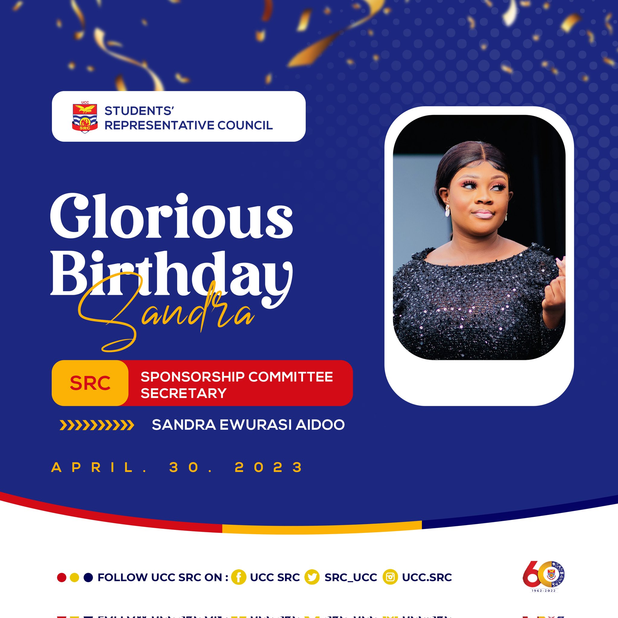 Happy birthday  Sandra     .  More grace  