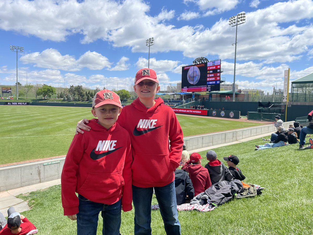 Beautiful day for #Huskers baseball! Go big red!