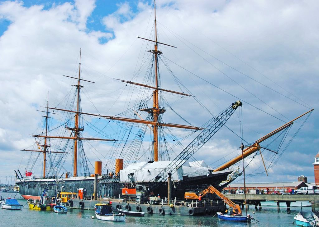 Attended the @ICE_engineers #Breakwaters conference this week meeting some great people with the grand finale being dinner aboard @HMSWarrior1860 and thought we’d share a photo from a few years back of our #longreach carrying out essential maintenance 😎 #civilengineering