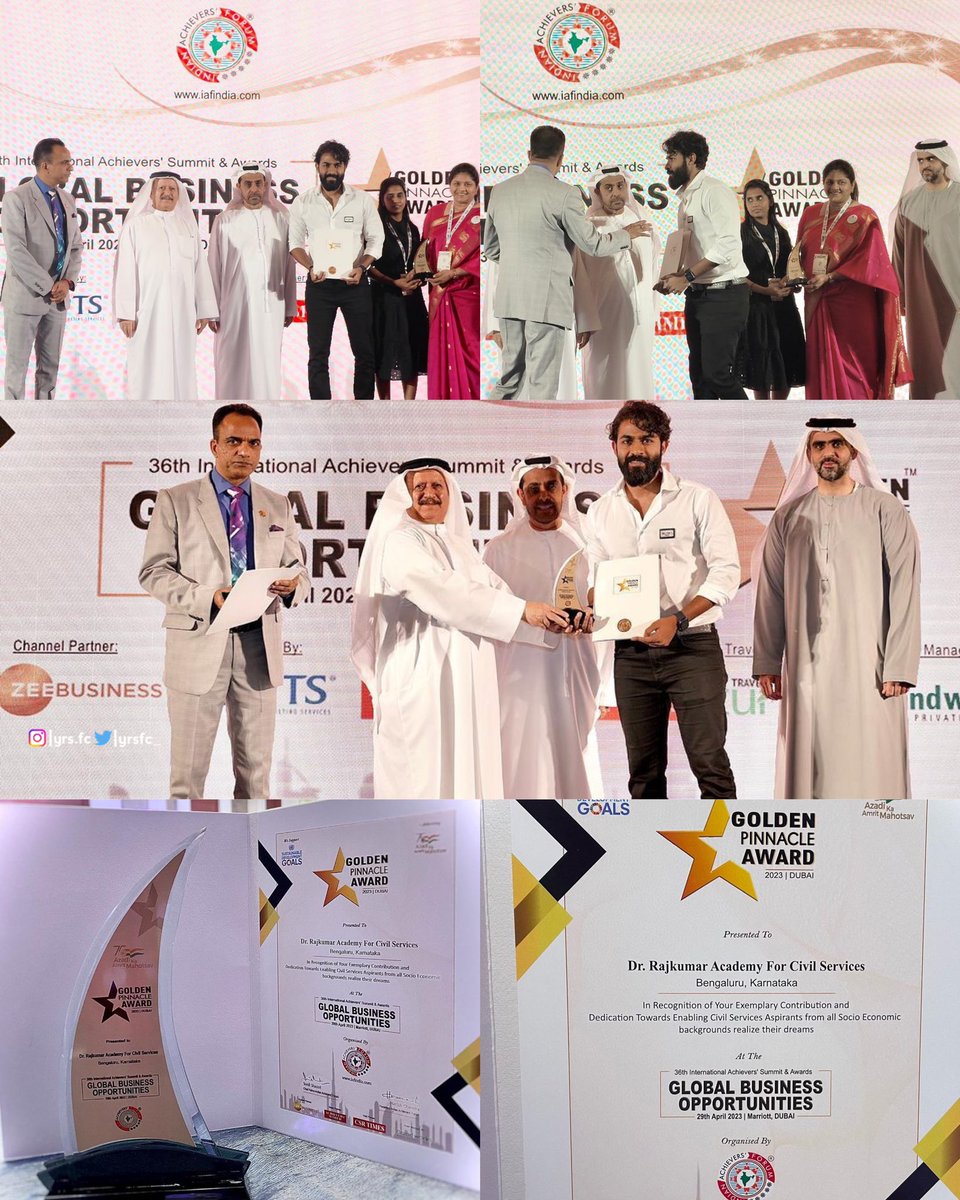 YrkSeneFC's tweet photo. India Achiever’s Forum for recognising Dr. Rajkumar Academy. This award belongs to the entire team, students and everyone.

Congratulations @yuva_rajkumar Boss 🤝😊 

#drrajkumar #raghavendrarajkumar #drshivarajlumar #drpuneethrajkumar #kingappu #appulivesoon #yrsfc https://t.co/WAAezOncpy
