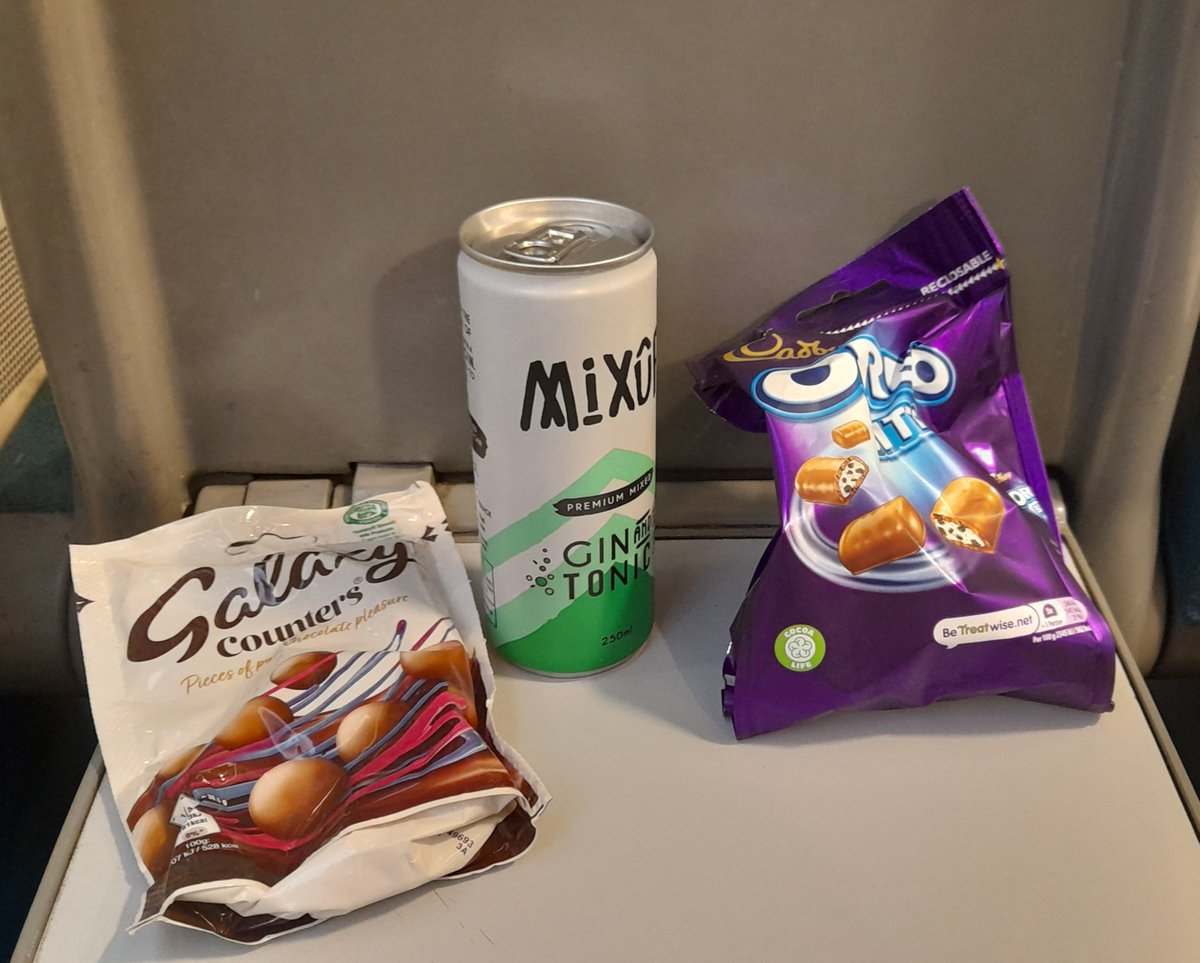 On my way to Amsterdam to see Vermeer, with this sophisticated train picnic