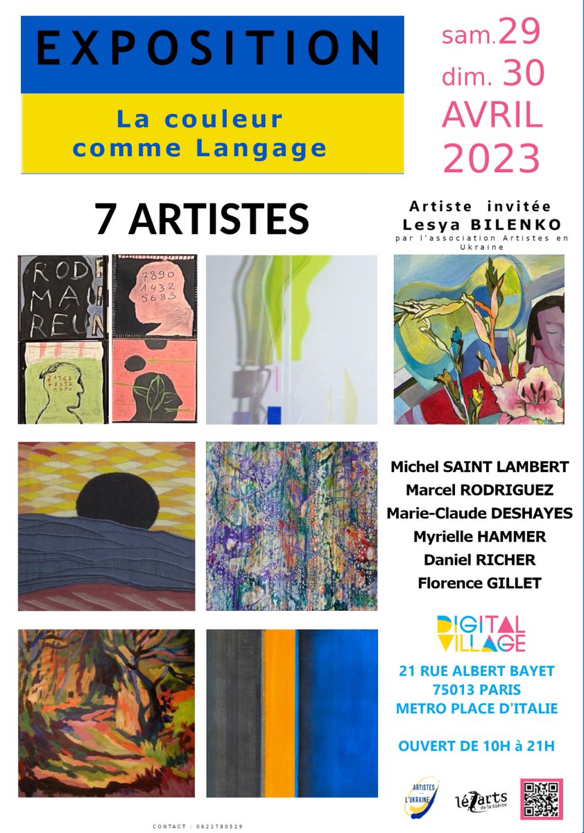 ArtistesUkraine's tweet photo. Deux jours d'exposition pour Lesya Bilenko au Digital Village Place d'Italie avec les artistes du 13ème arrondissement @jeromecoumet2 @Anne_Hidalgo @UKRinFRA https://t.co/dsf7GtQrqU