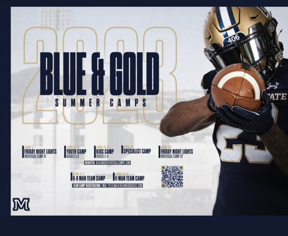 Thanks for the personal invite from <a href="/jake_duse/">Jake Dusenbury</a> and <a href="/MSUBobcats_FB/">Montana State Football</a> for the camp invite!