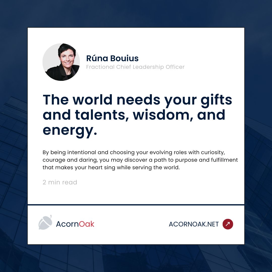 AcornOakTribe's tweet image. The world needs your gift and talents, wisdom and energy. 

Don&apos;t miss out on the valuable information in this blog post by @RunaBouius  tinyurl.com/u8w9fxyw

#futureofwork #leadership #transformation #society