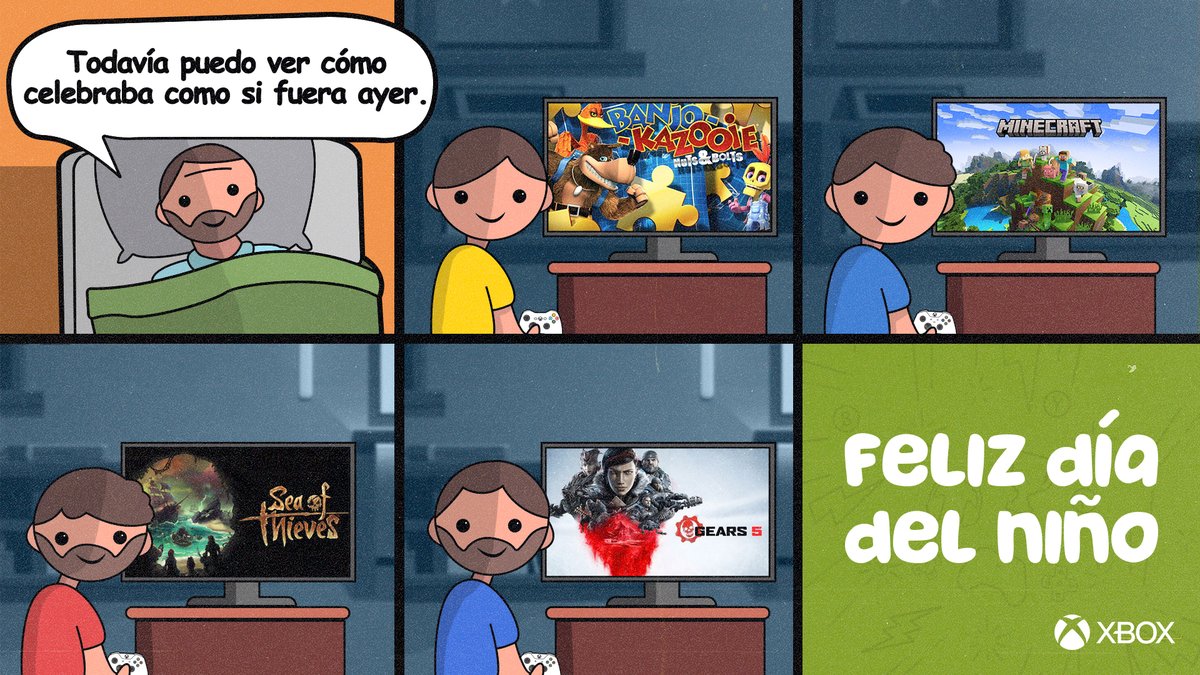 XBOXMexico's tweet photo. CC recuerdas lo feliz que eras en el "Día del Niño". 
#FelizDíadelNiño https://t.co/WcShNfHuIt