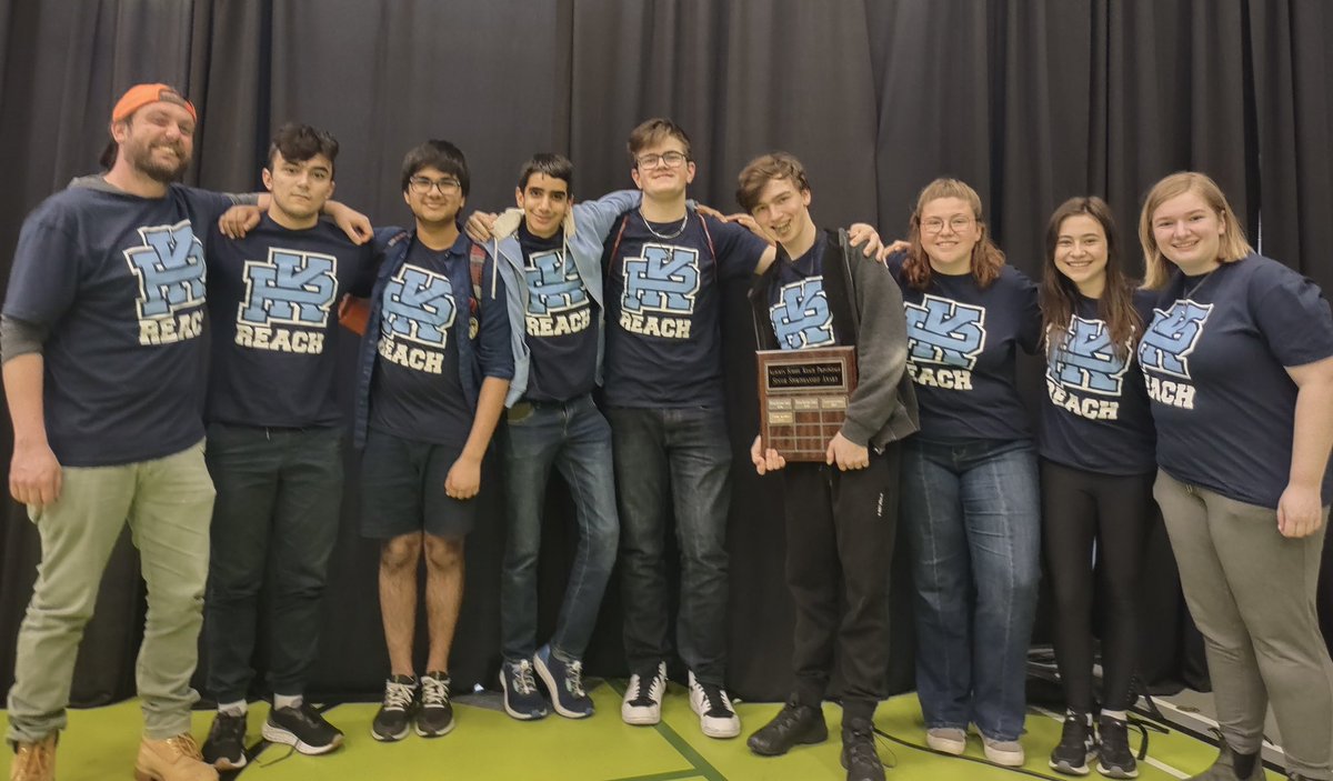 PaulKaneHS's tweet photo. A fantastic 6th place finish for our Schoolreach trivia team at provincials in Calgary this weekend! Congrats to these #pkblues for also being awarded the sportsmanship award! 💙🤍 @StAlbertPublic @KprincipalP https://t.co/CyQVrah4Xv