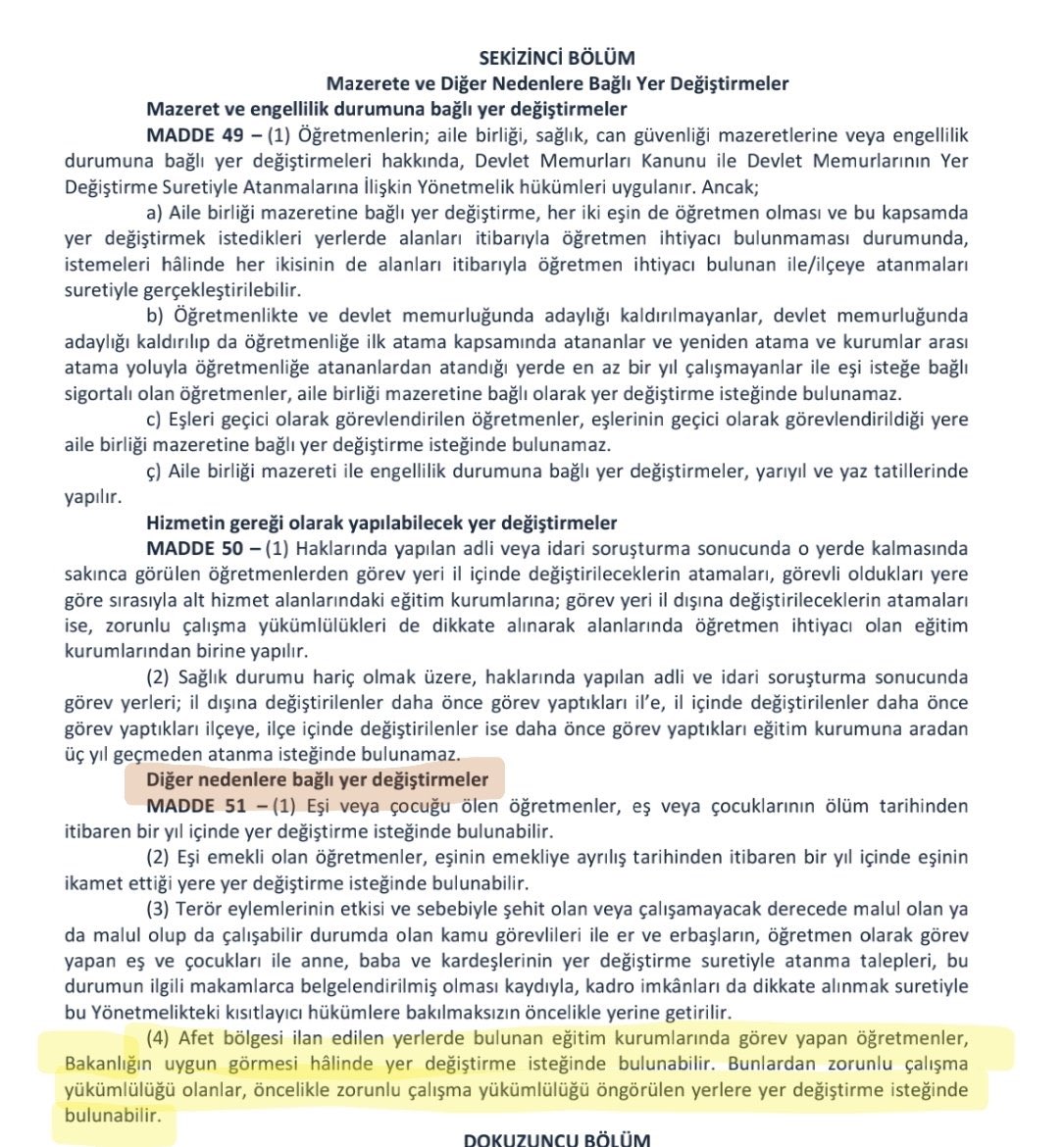 #meb4i̇l2i̇lçeyeşartsıztayin
Hatay Malatya Adıyaman Kahramanmaraş Nurdağı İslahiye'de görev yapan Depremzede öğretmenlere ŞARTSIZ il dışı tayin hakkı verilmelidir..
<a href="/_aliyalcin_/">Ali YALÇIN</a> <a href="/kilicdarogluk/">Kemal Kılıçdaroğlu</a> <a href="/meral_aksener/">Meral Akşener</a> <a href="/Ahmet_Davutoglu/">Ahmet Davutoğlu</a> <a href="/yildirimkaya40/">Yıldırım Kaya</a> <a href="/tcmeb/">Millî Eğitim Bakanlığı</a> <a href="/prof_mahmutozer/">Mahmut Özer</a>