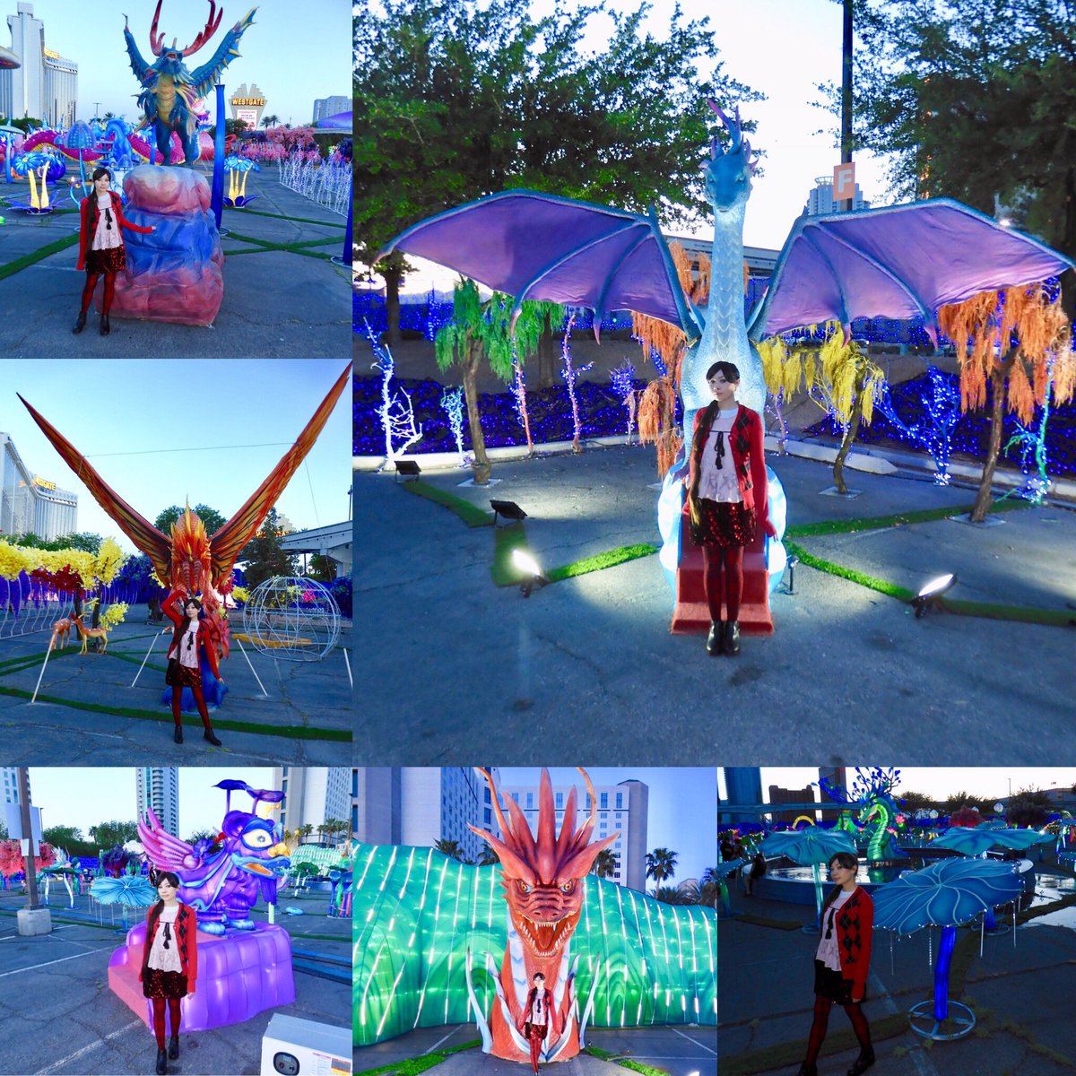 Queenie4ever's tweet photo. Imaginarium360 #vegasweekend #justopened #cool #dragons #lights #floral #flowers https://t.co/wDVUqf9Brp